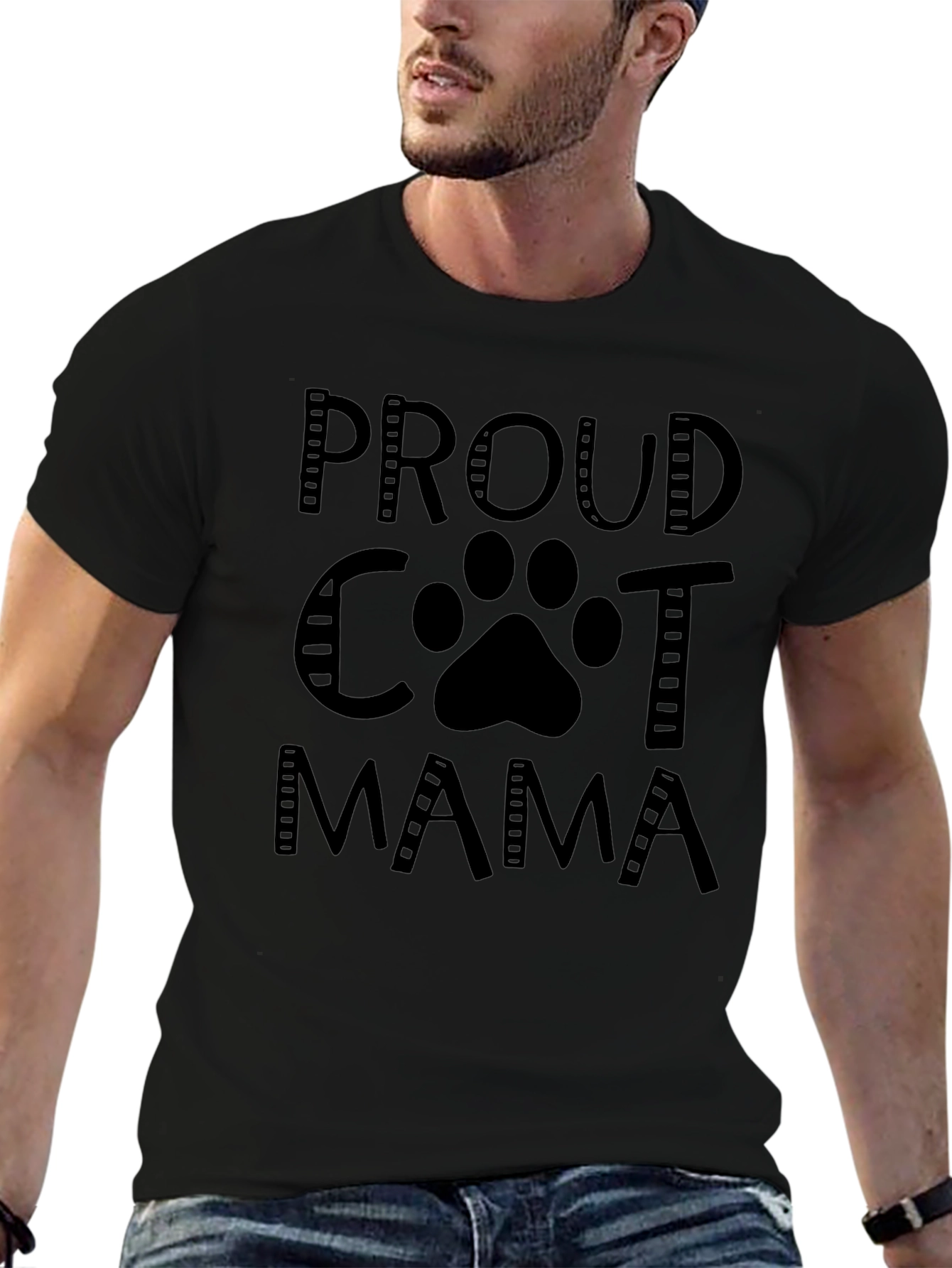 Proud Cat Mama Graphic T-Shirt