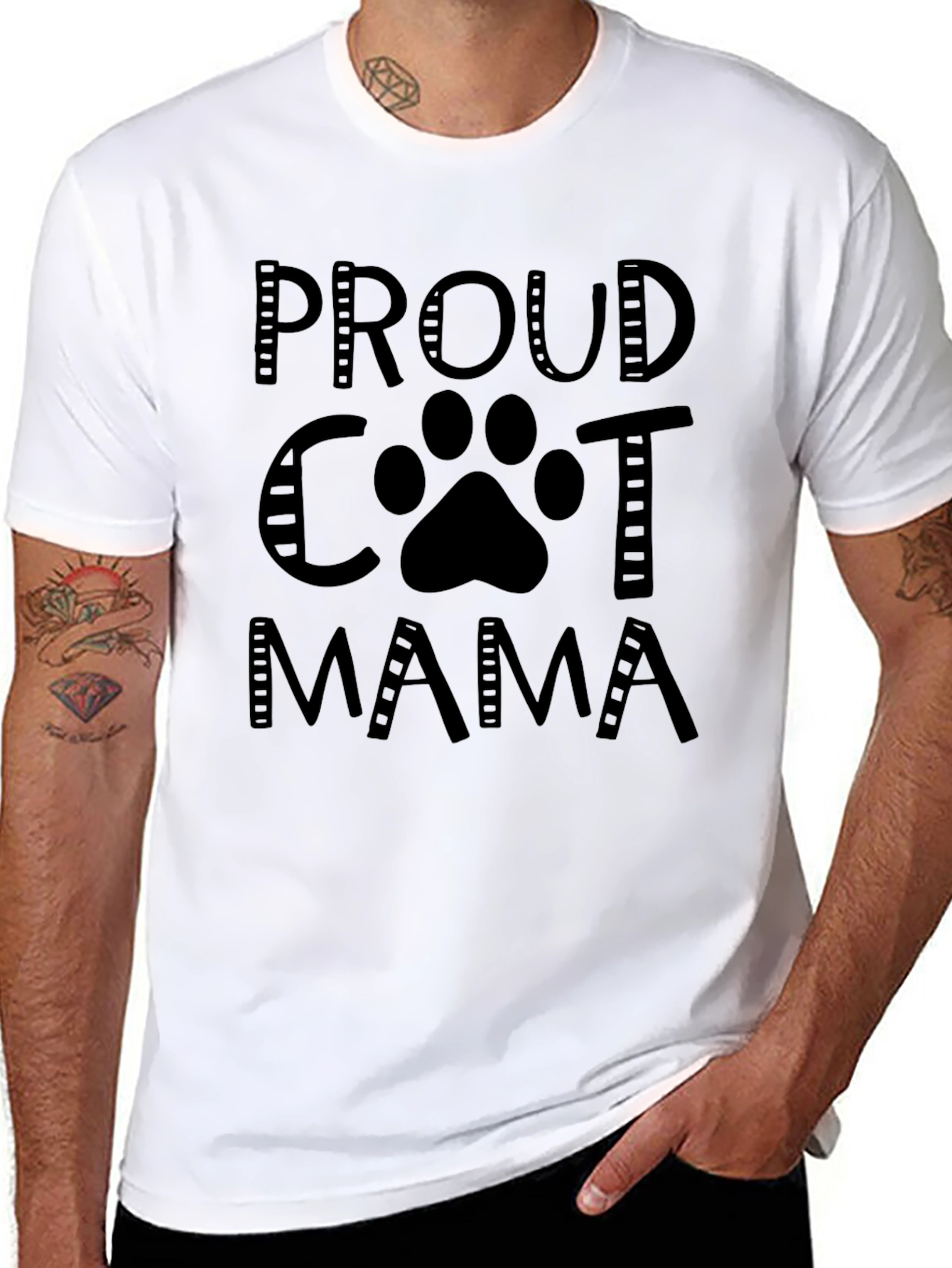 Proud Cat Mama Graphic T-Shirt