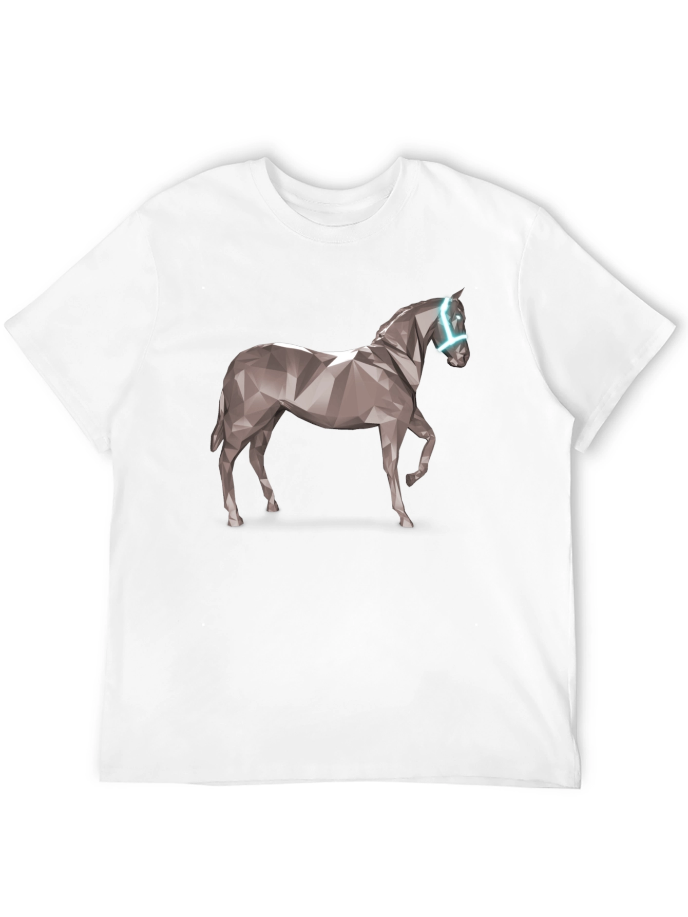 Geometric Horse Graphic Tee - Black