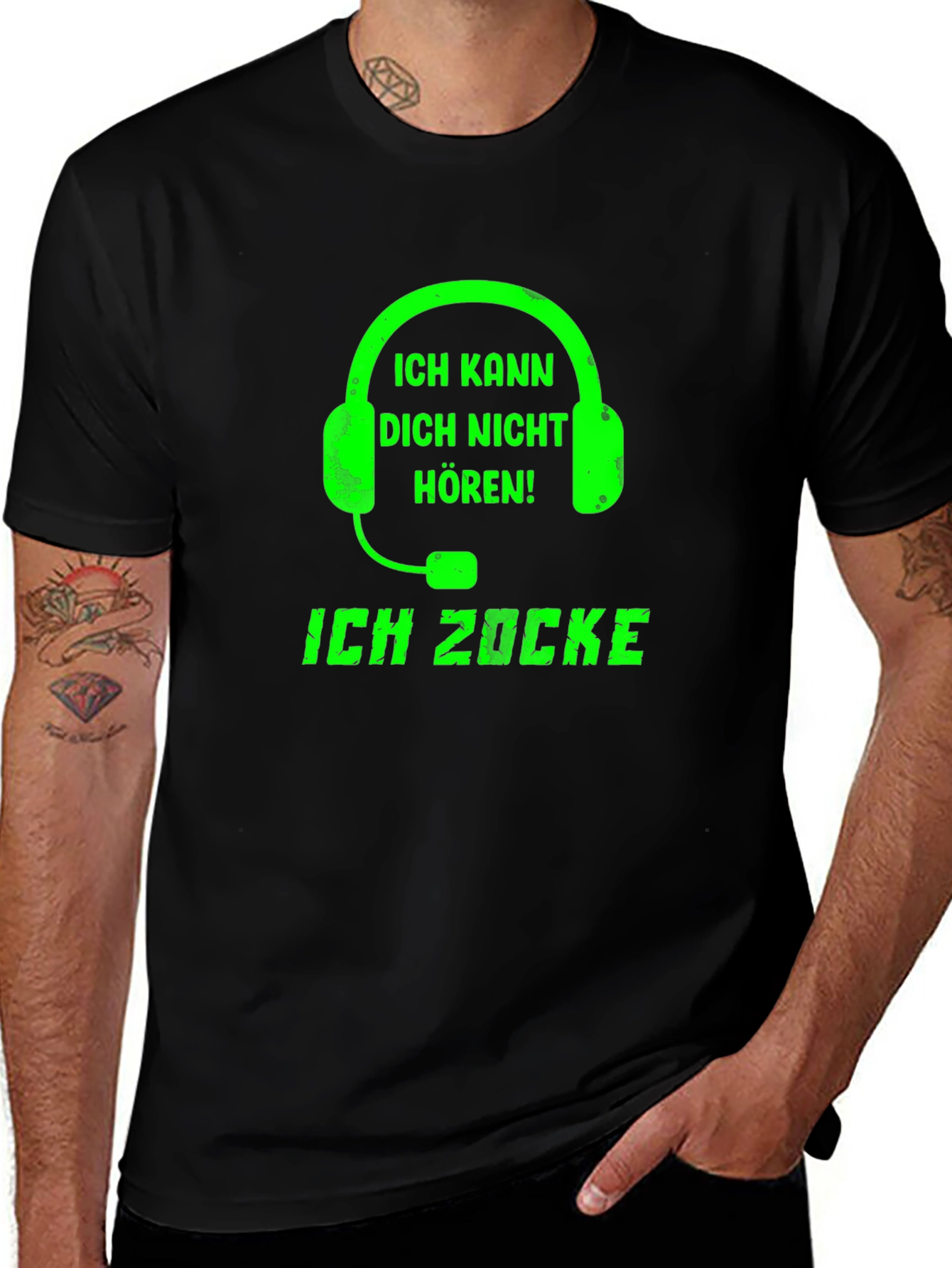 Gamer T-Shirt - Ich Zocke! Headset Graphic Tee