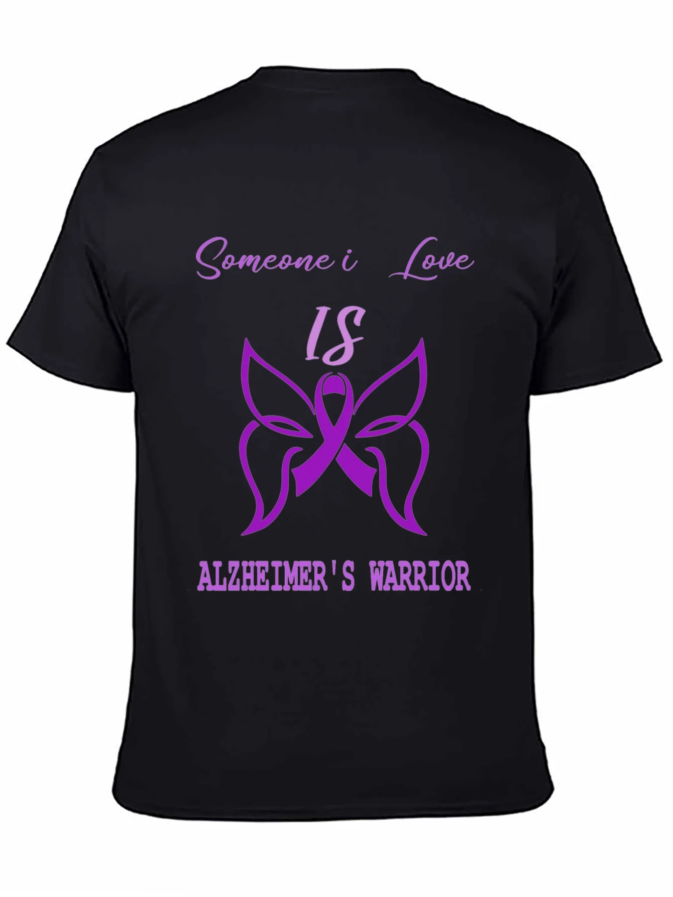 Alzheimers Warrior T-Shirt - Purple Ribbon Design