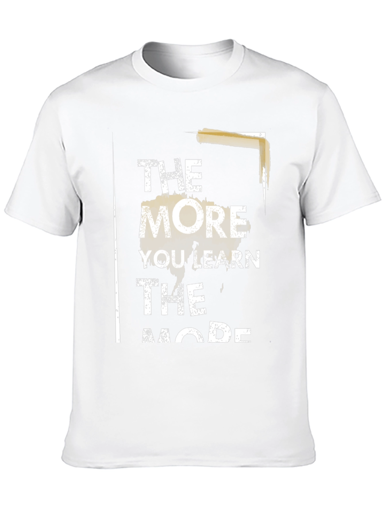 The More You Learn Mens Black Graphic Tee