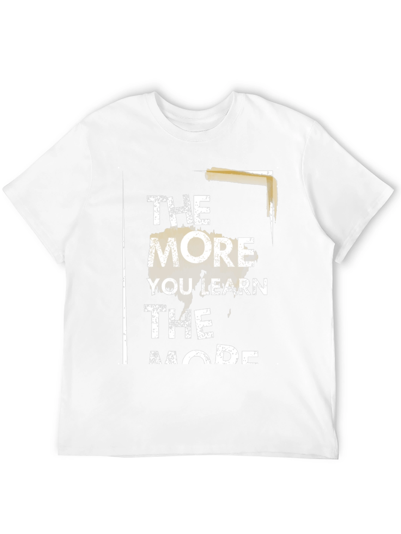 The More You Learn Mens Black Graphic Tee