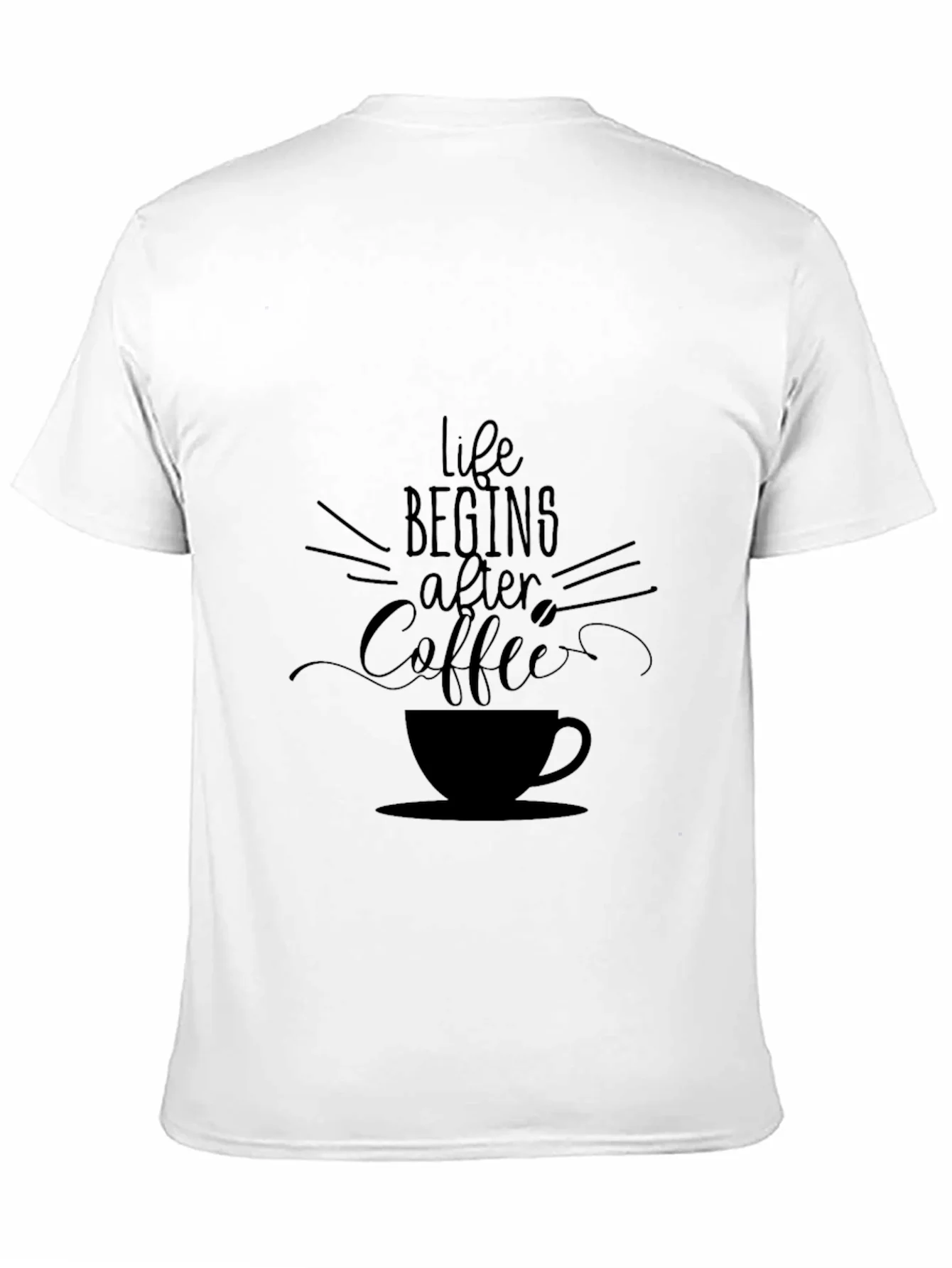 Life Begins After Coffee Black Graphic Tee