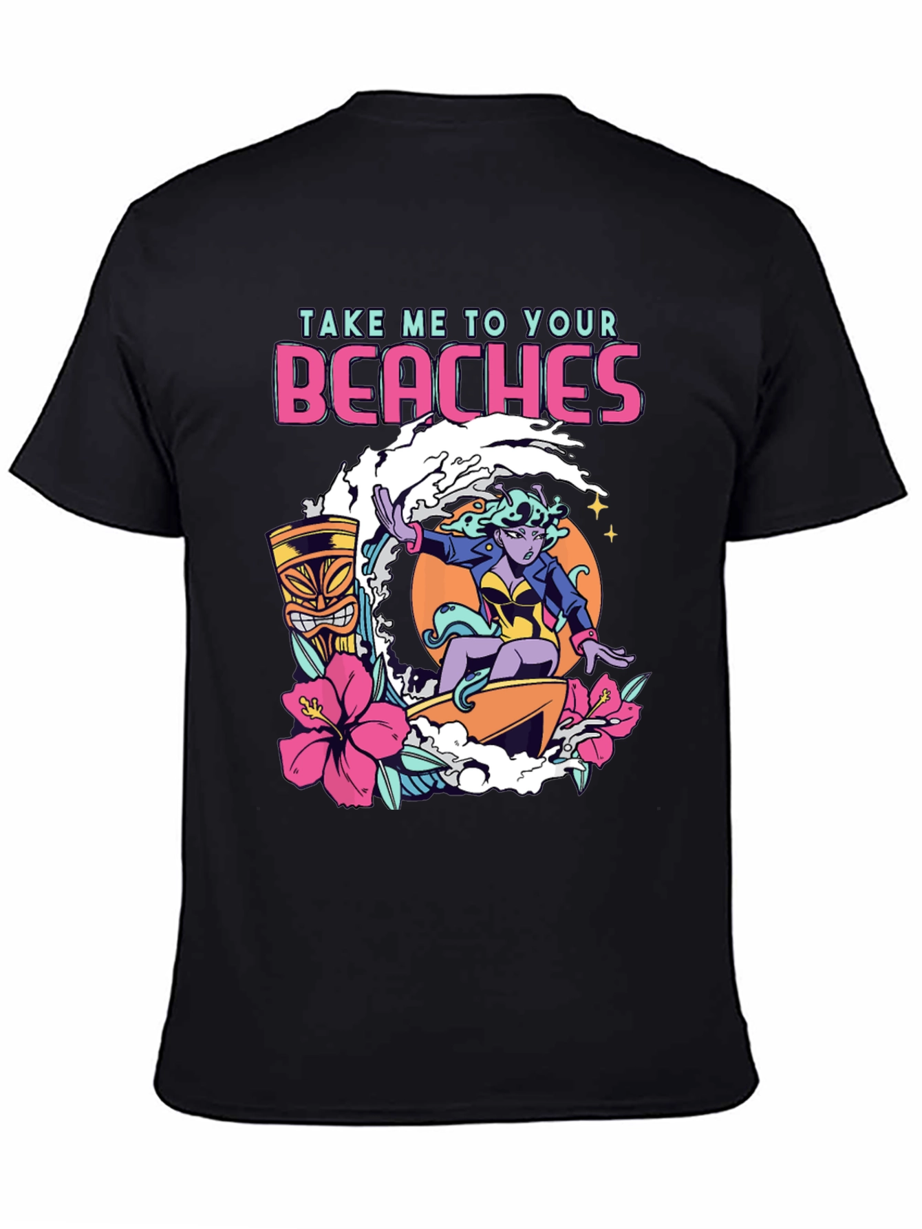 Take Me To Your Beaches T-Shirt - Alien Surfer