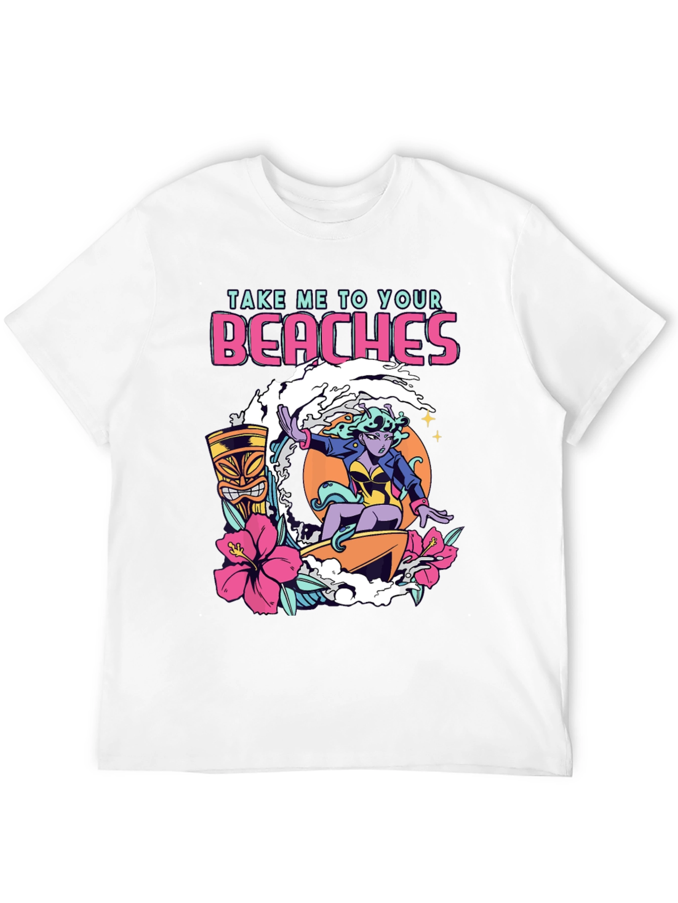 Take Me To Your Beaches T-Shirt - Alien Surfer