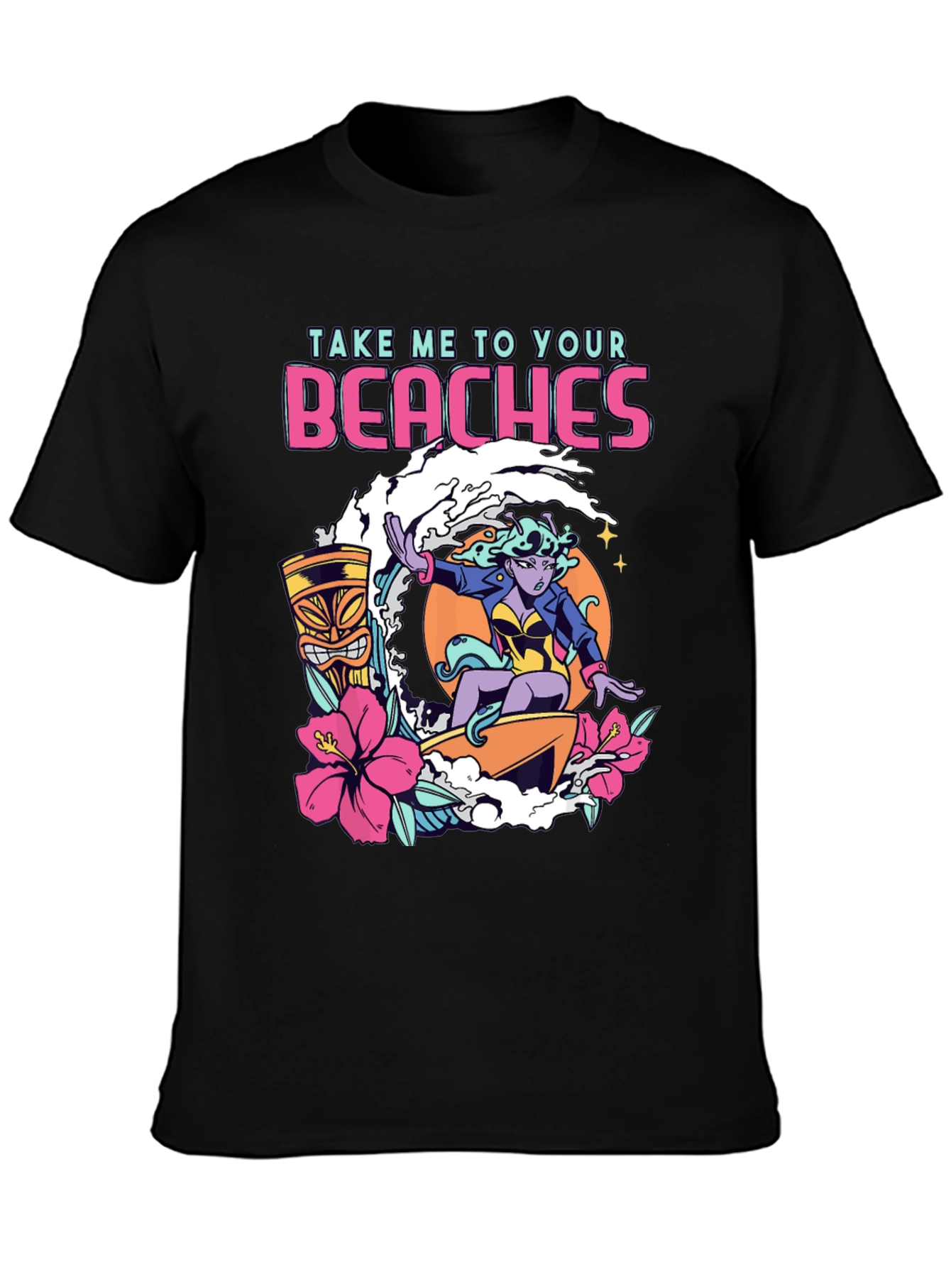 Take Me To Your Beaches T-Shirt - Alien Surfer