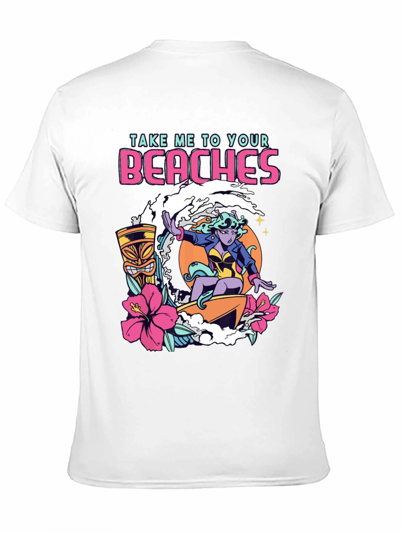 Take Me To Your Beaches T-Shirt - Alien Surfer