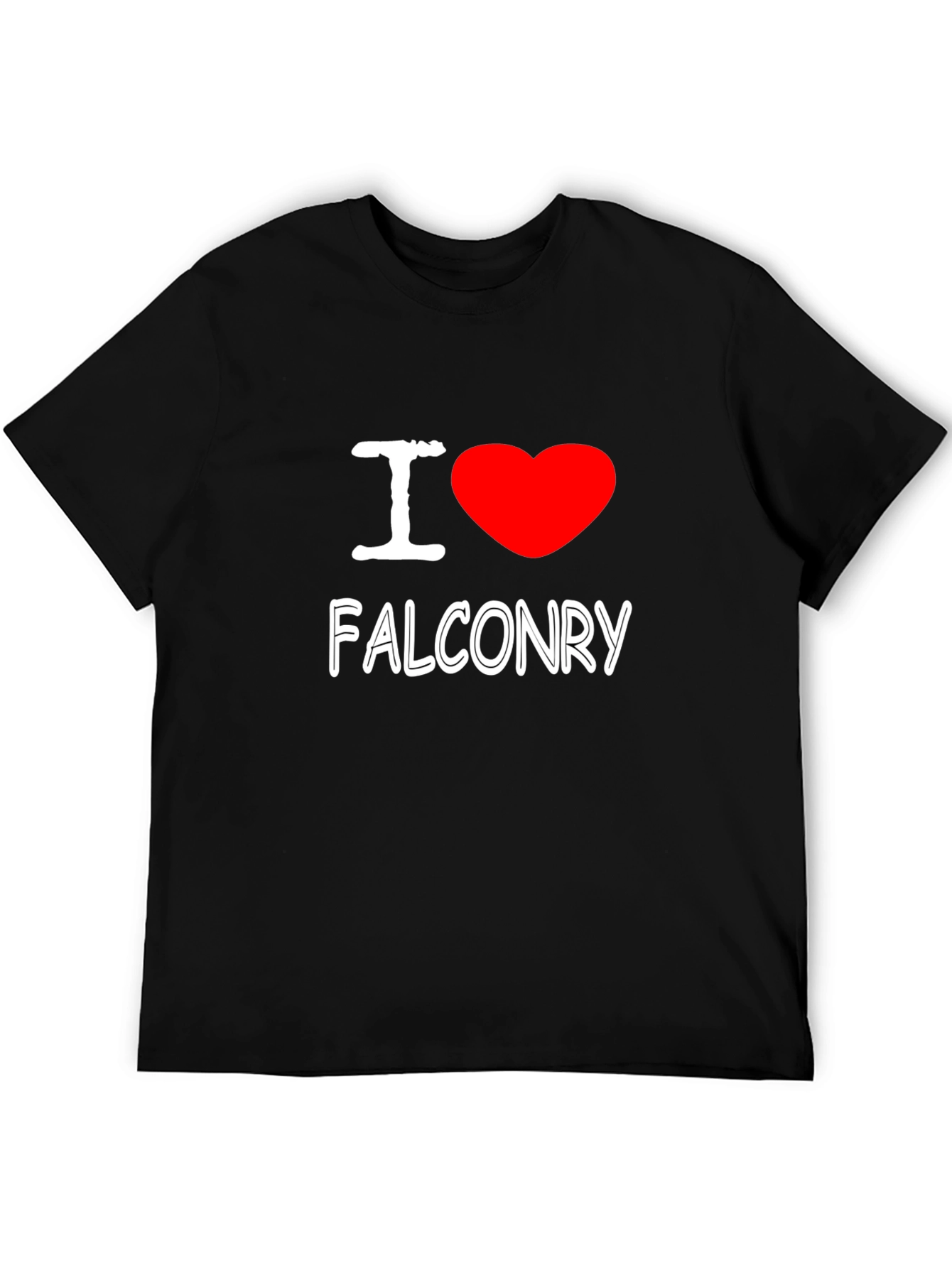 I Heart Falconry T-Shirt - Black Graphic Tee