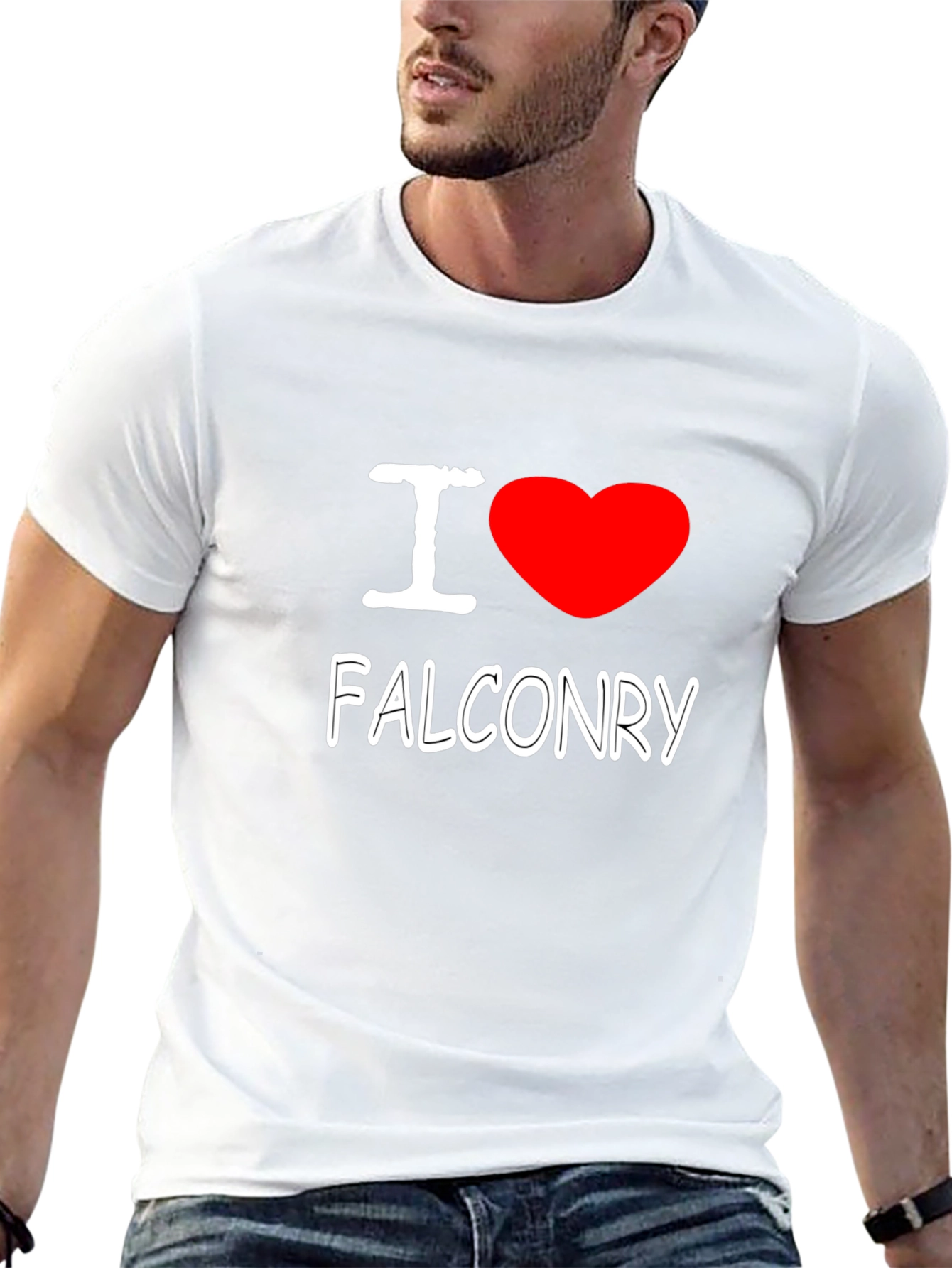 I Heart Falconry T-Shirt - Black Graphic Tee