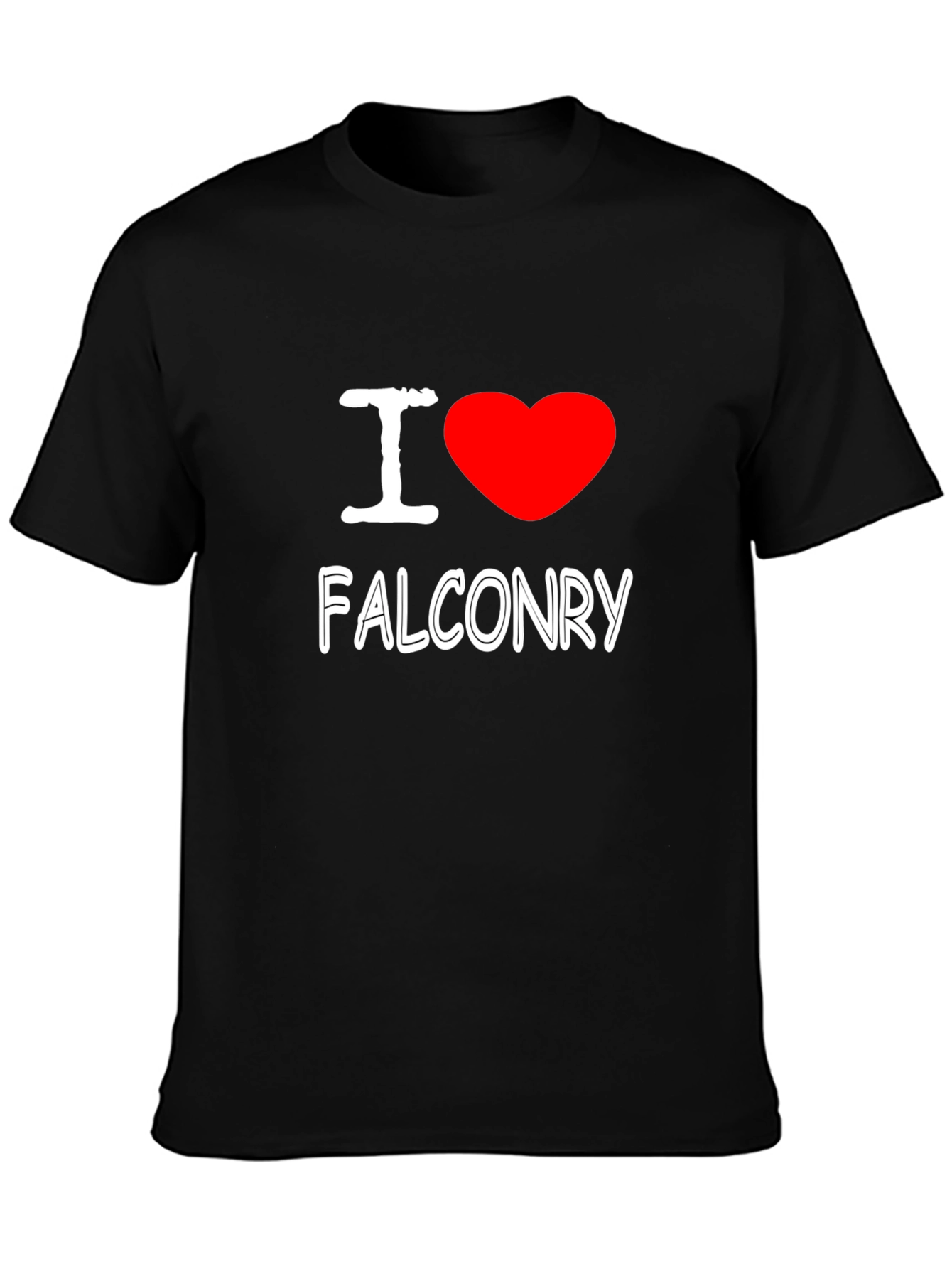 I Heart Falconry T-Shirt - Black Graphic Tee