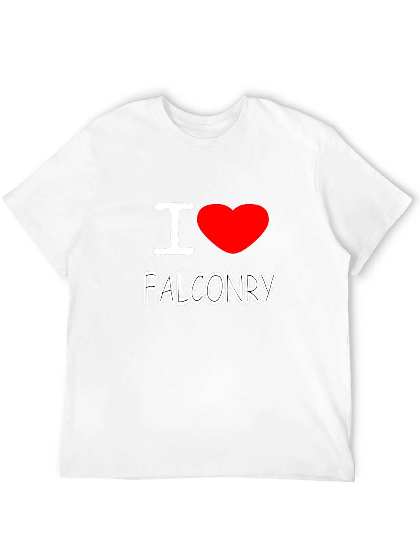 I Heart Falconry T-Shirt - Black Graphic Tee