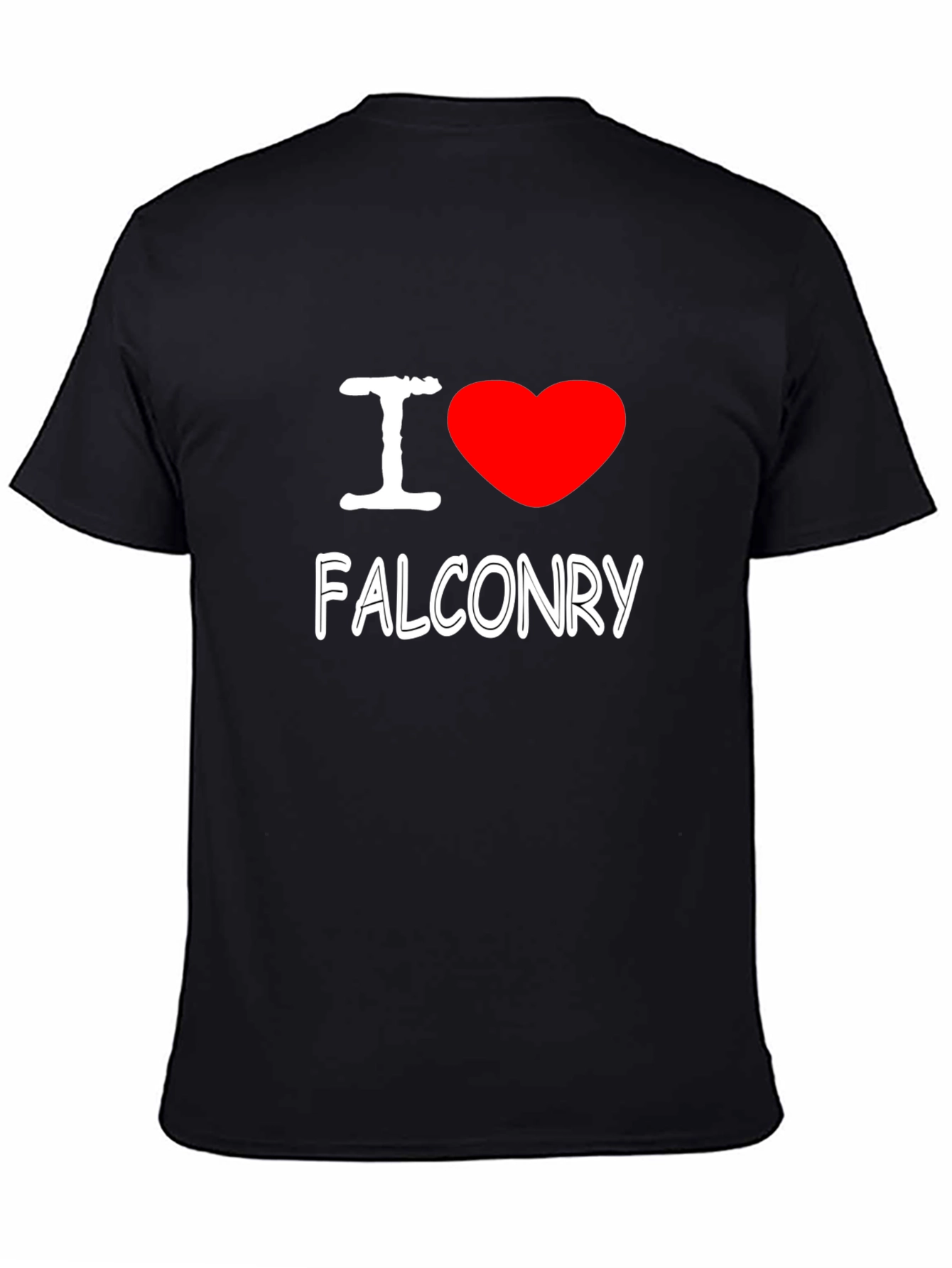 I Heart Falconry T-Shirt - Black Graphic Tee
