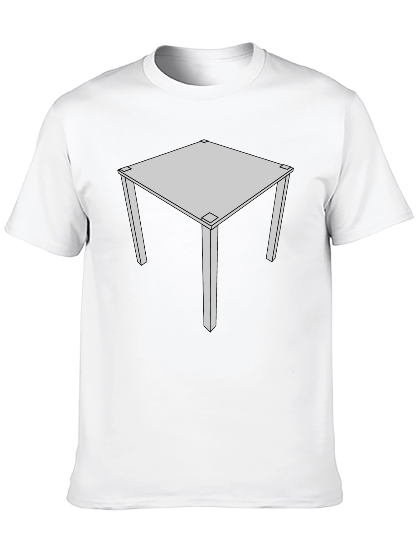 Geometric Table Graphic Tee - Modern Style