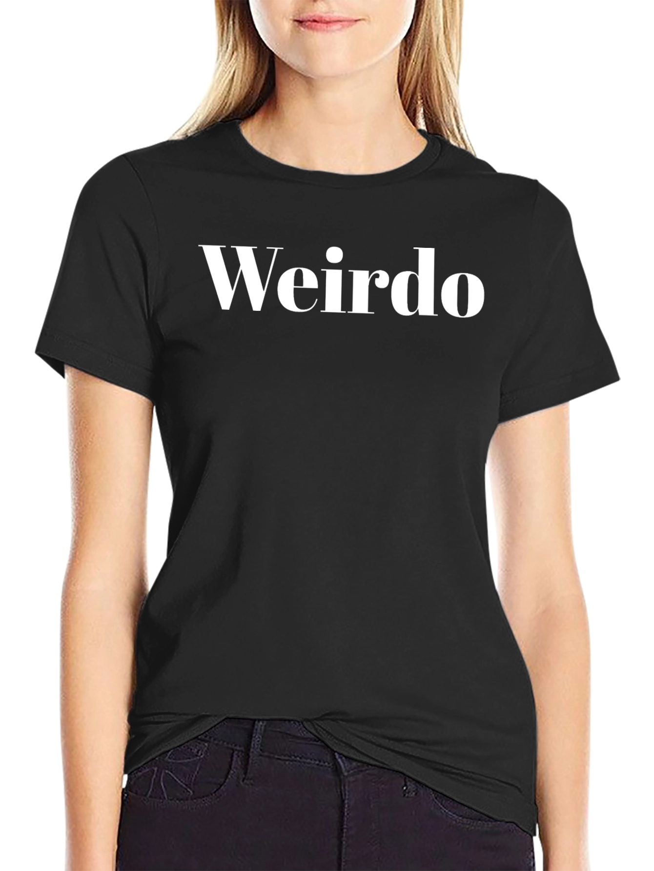 Weirdo Graphic Tee - Black Cotton T-Shirt