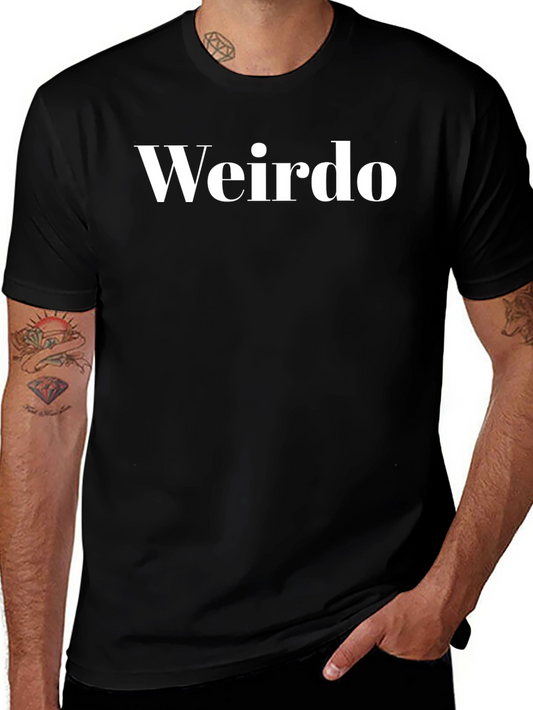 Weirdo Graphic Tee - Black Cotton T-Shirt