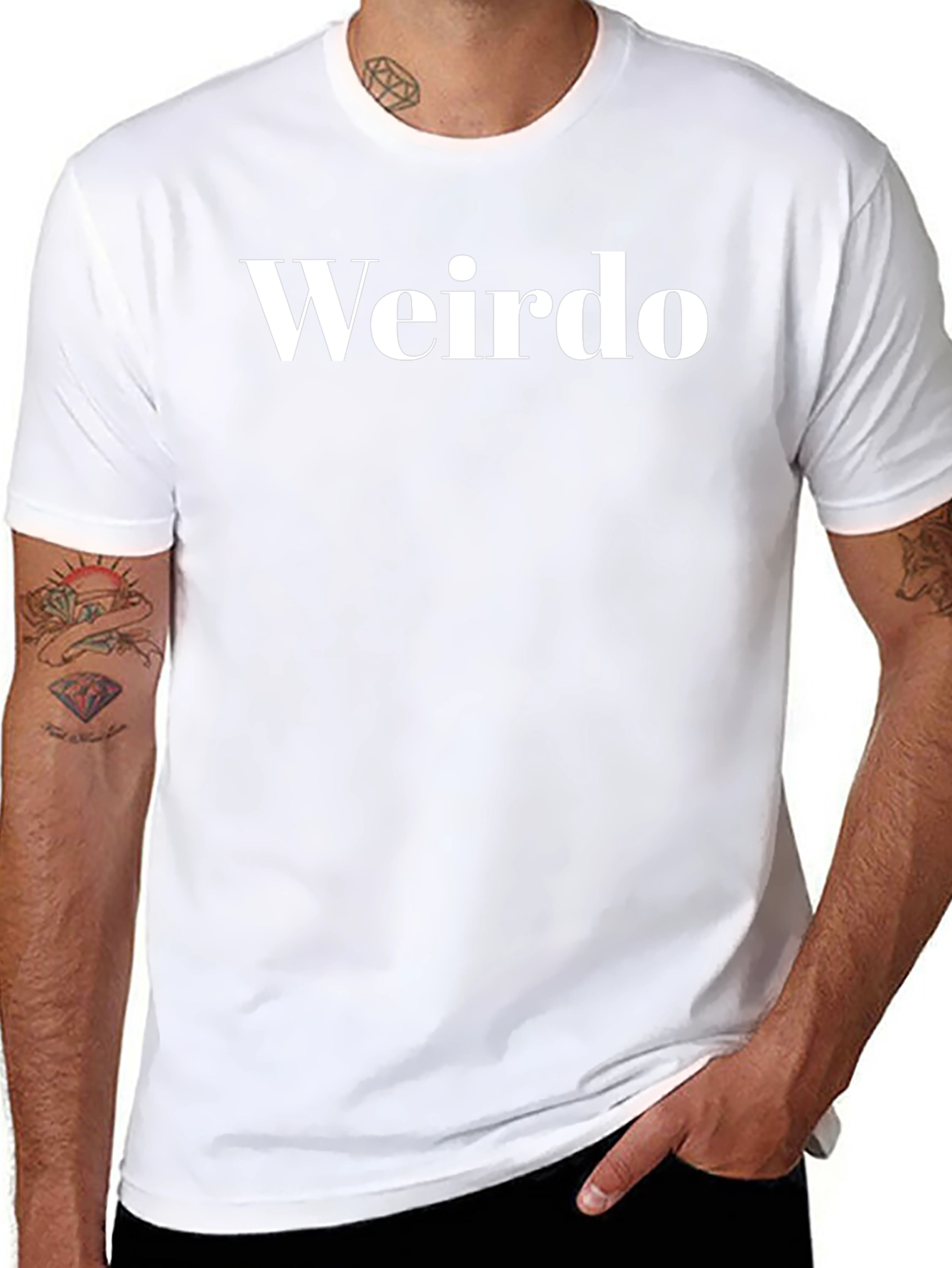Weirdo Graphic Tee - Black Cotton T-Shirt