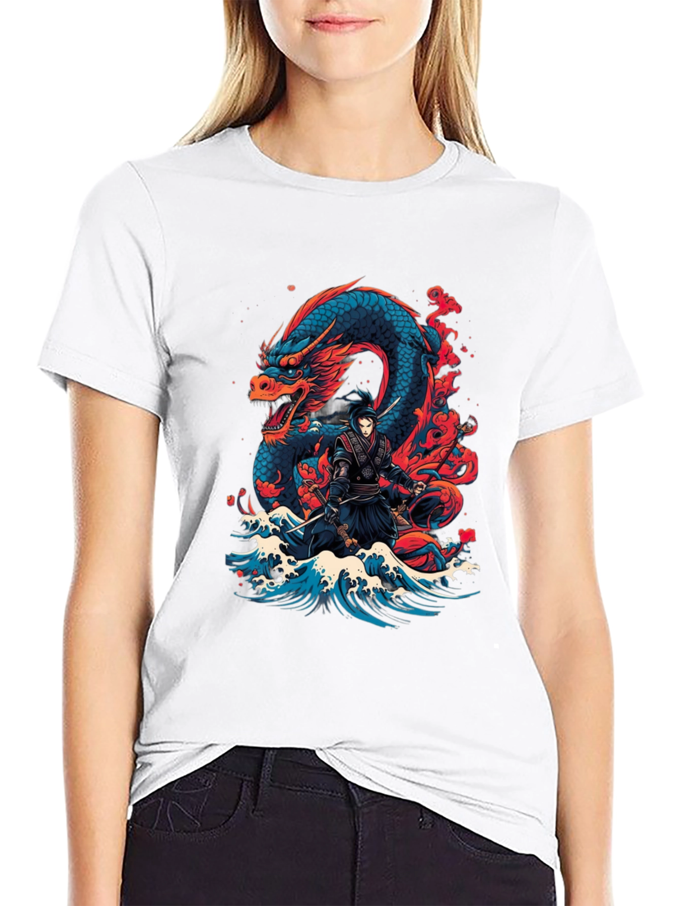 Dragon Ninja Graphic Tee - Mens Black T-Shirt