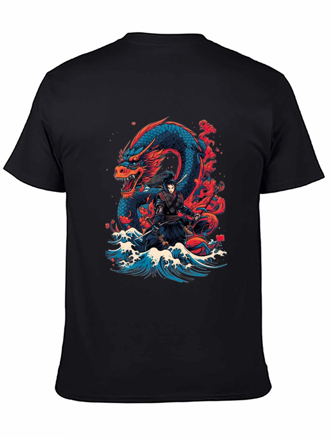 Dragon Ninja Graphic Tee - Mens Black T-Shirt