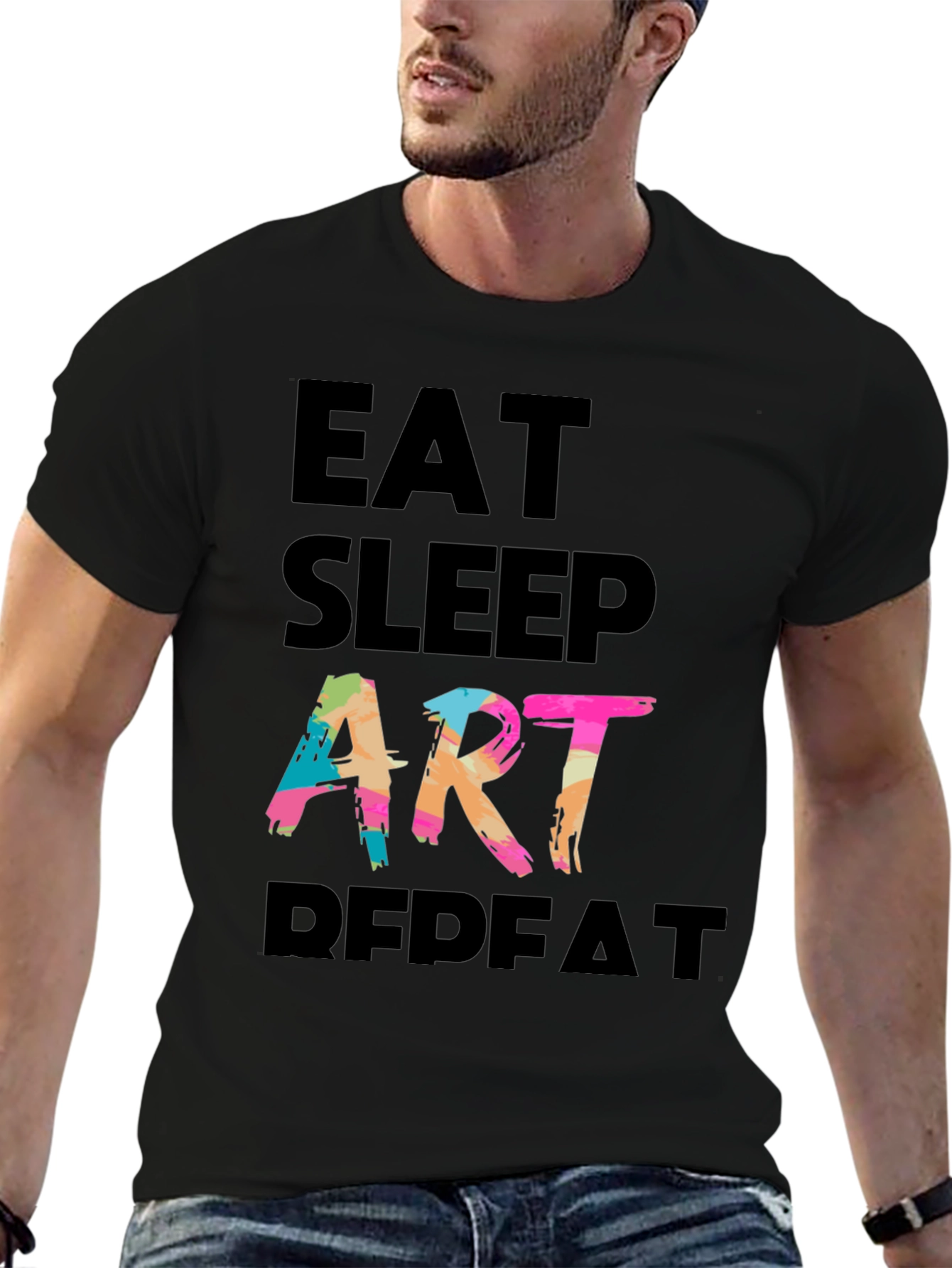 Eat Sleep Art Repeat Graphic Tee