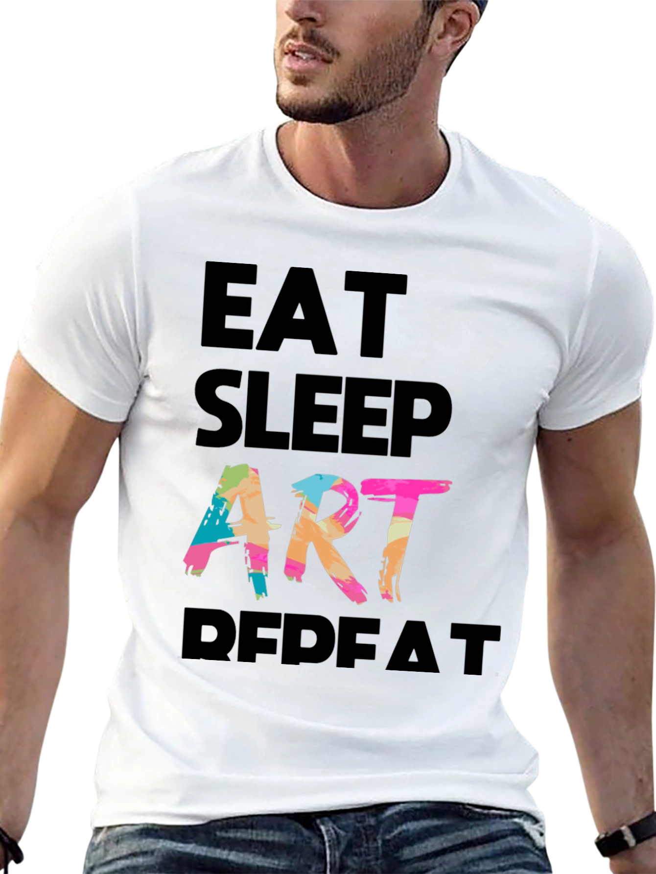 Eat Sleep Art Repeat Graphic Tee