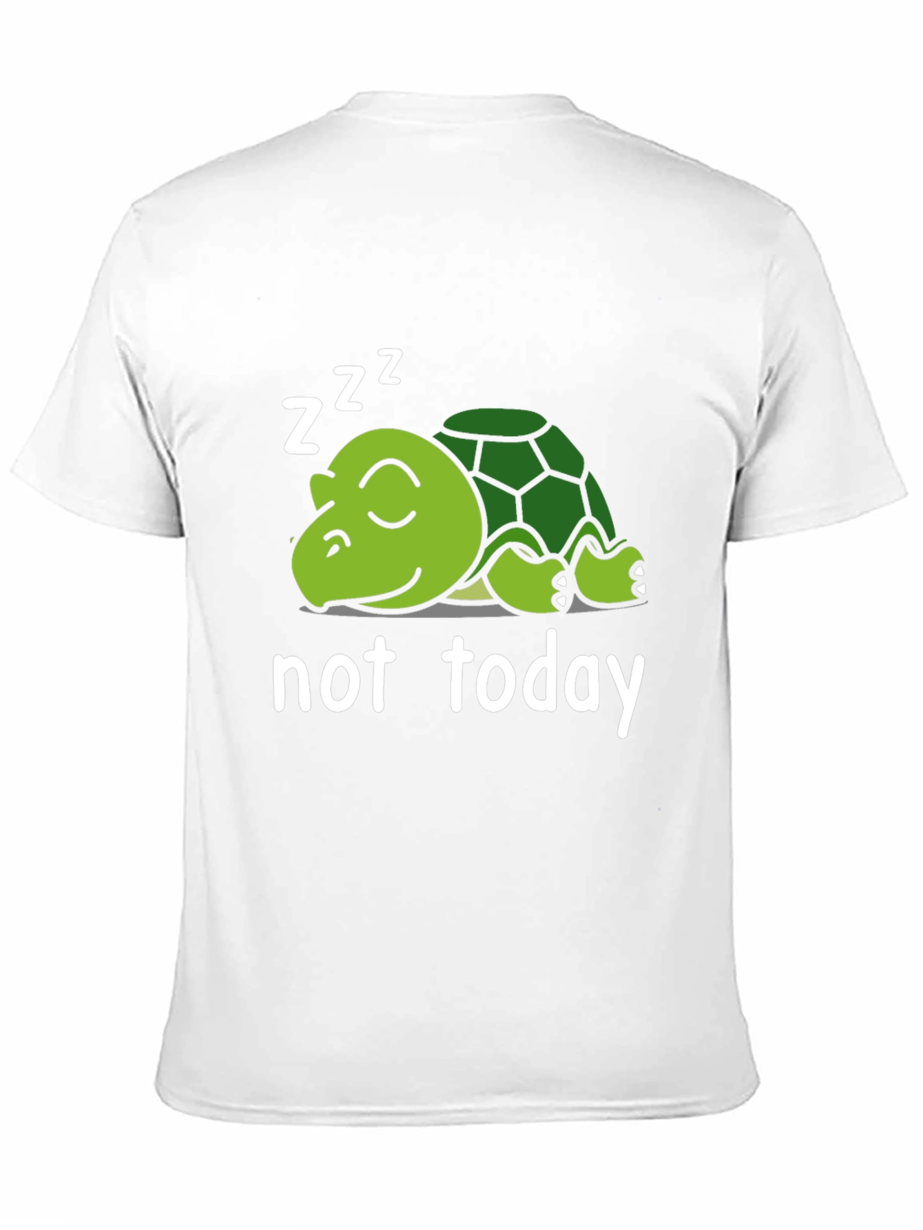 Not Today Turtle T-Shirt - Sleepy Cartoon Animal Tee