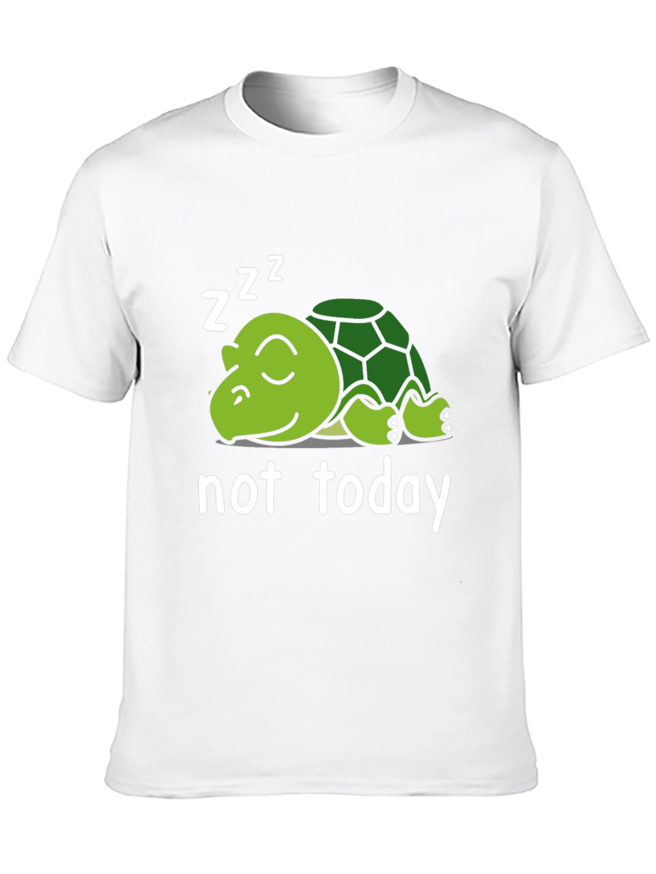 Not Today Turtle T-Shirt - Sleepy Cartoon Animal Tee