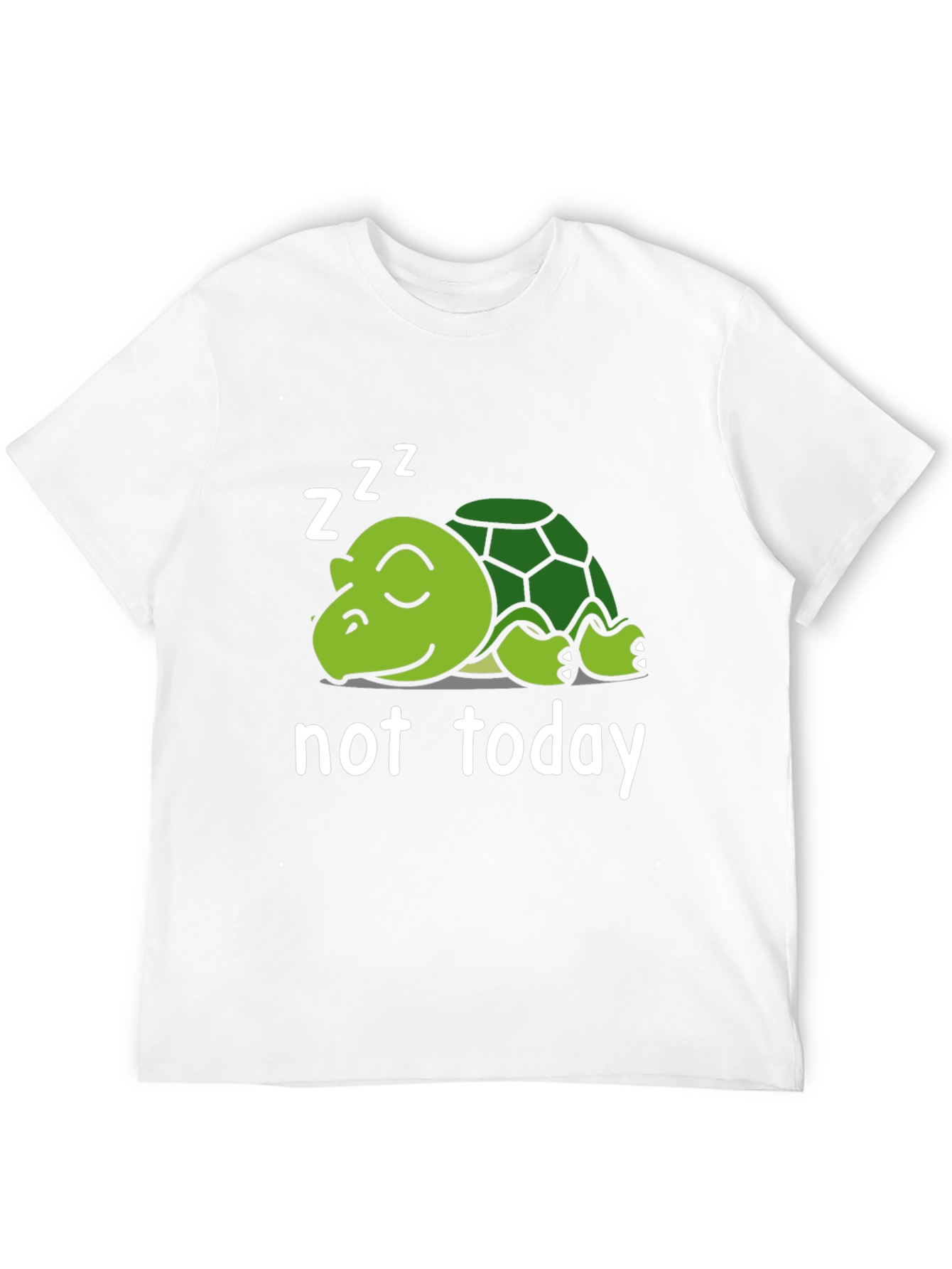 Not Today Turtle T-Shirt - Sleepy Cartoon Animal Tee