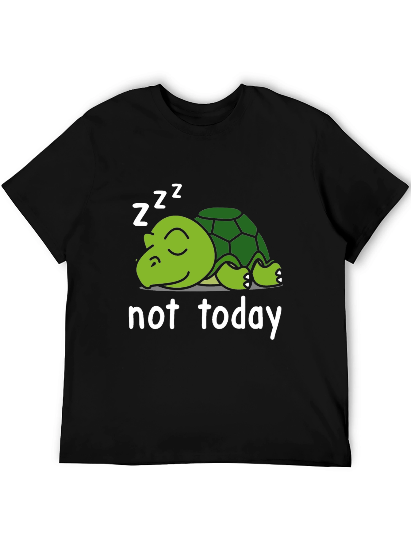 Not Today Turtle T-Shirt - Sleepy Cartoon Animal Tee