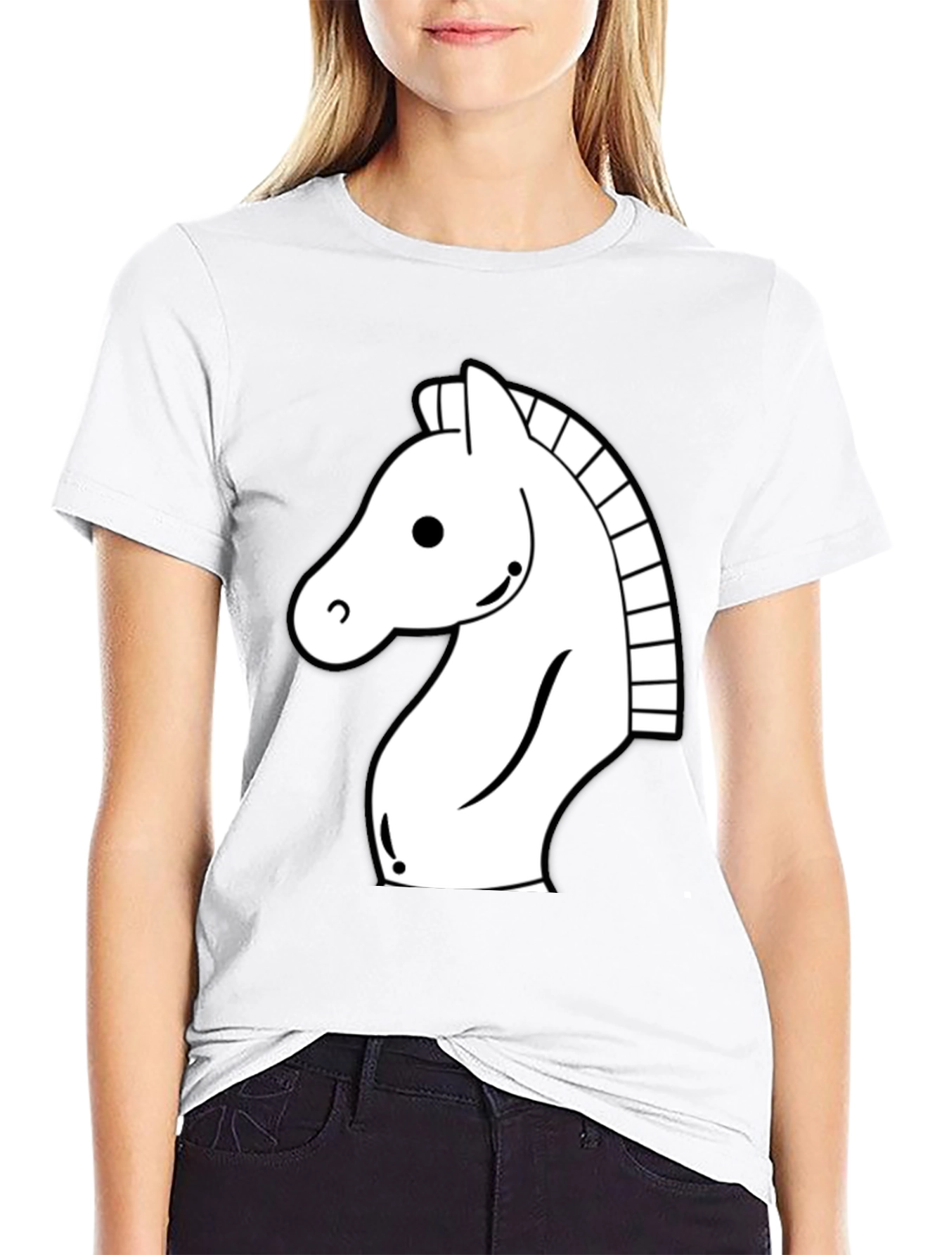 Chess Knight Graphic Tee - Black