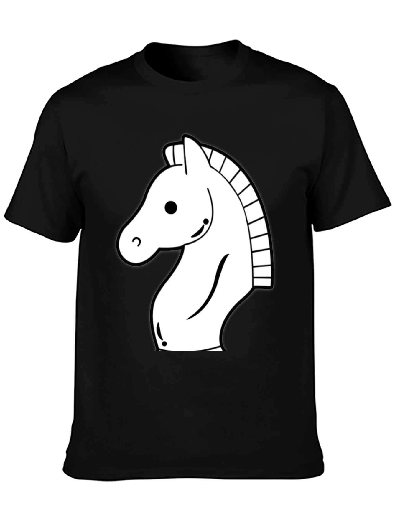 Chess Knight Graphic Tee - Black