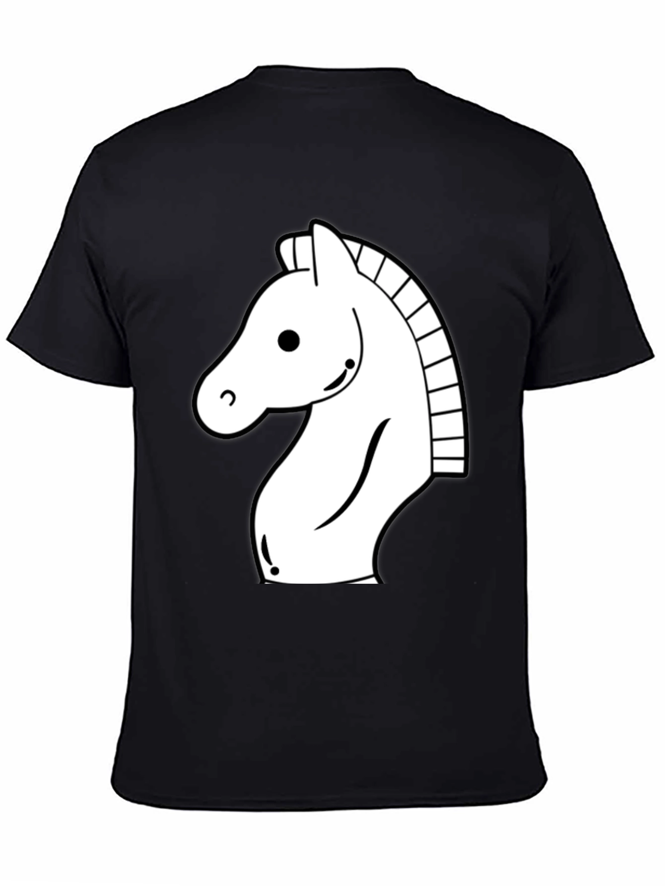 Chess Knight Graphic Tee - Black