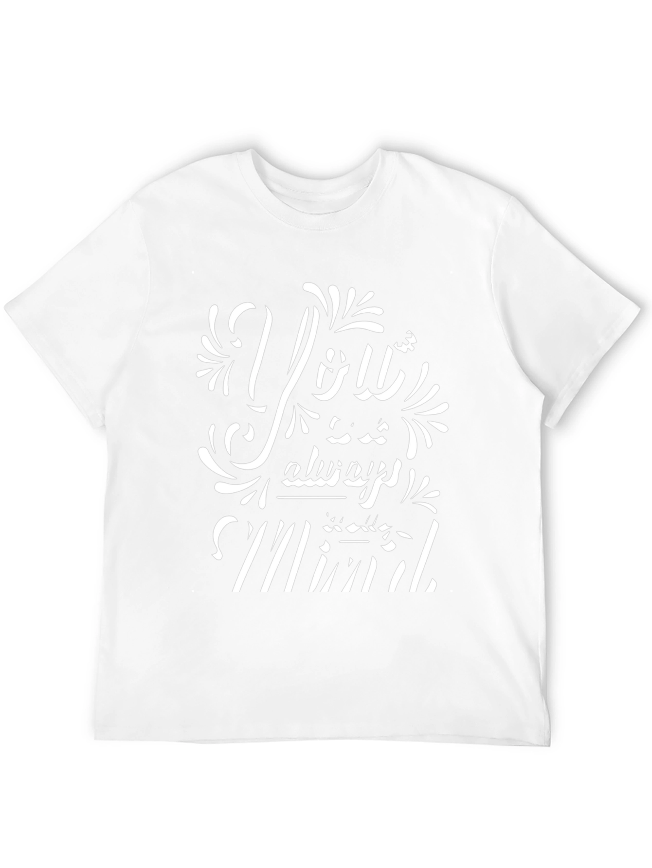 Stylish Black T-Shirt with White Graphic Design