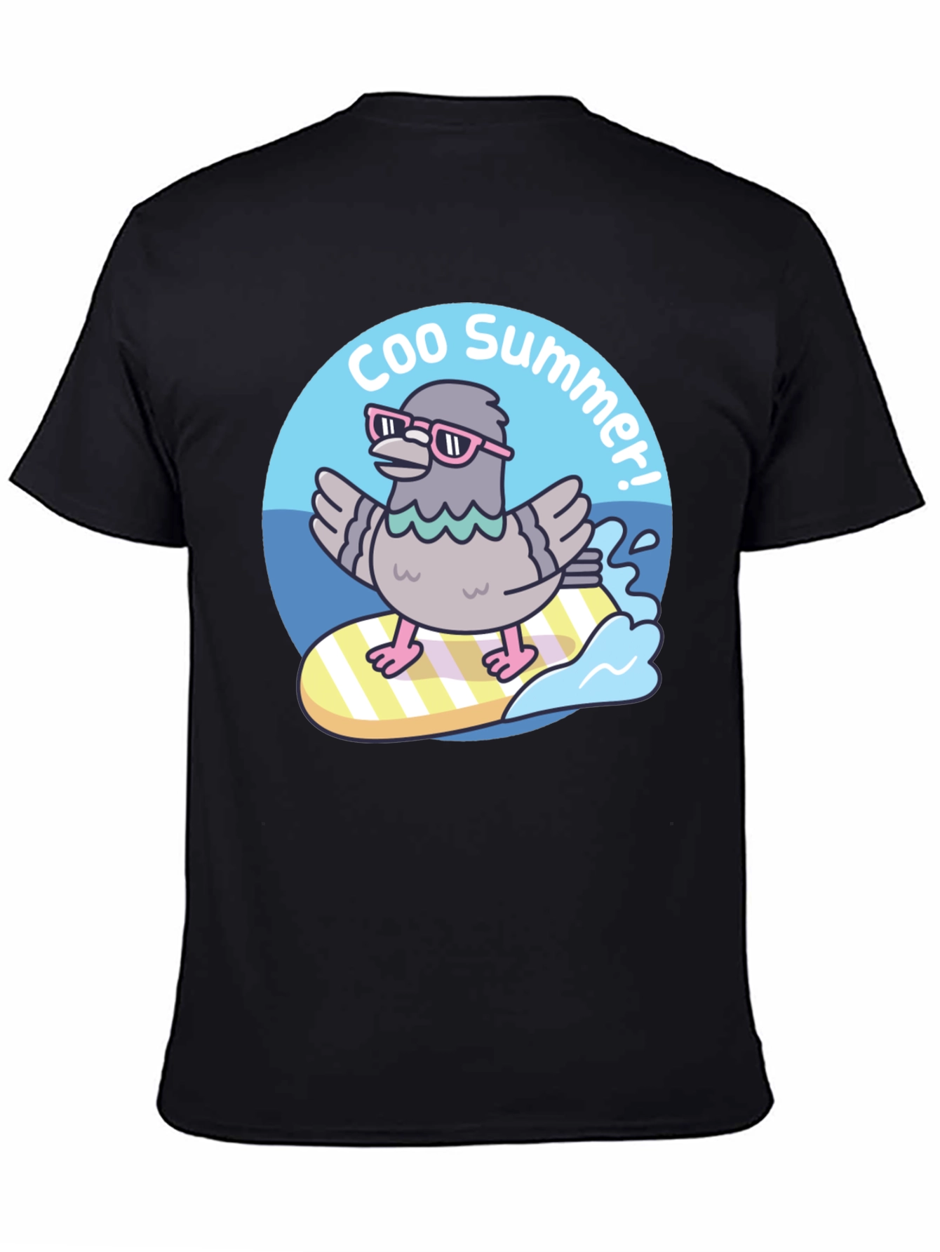 Coo Summer T-Shirt - Pigeon Surfing Tee