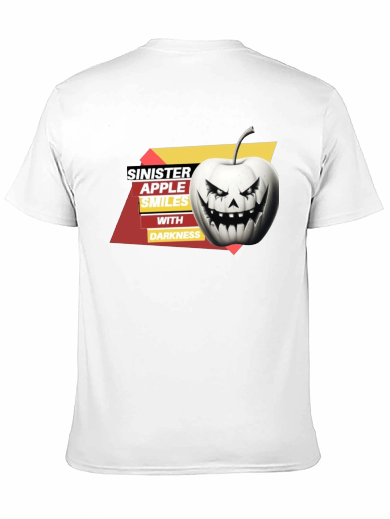 Sinister Apple Smiles T-Shirt: Halloween Style