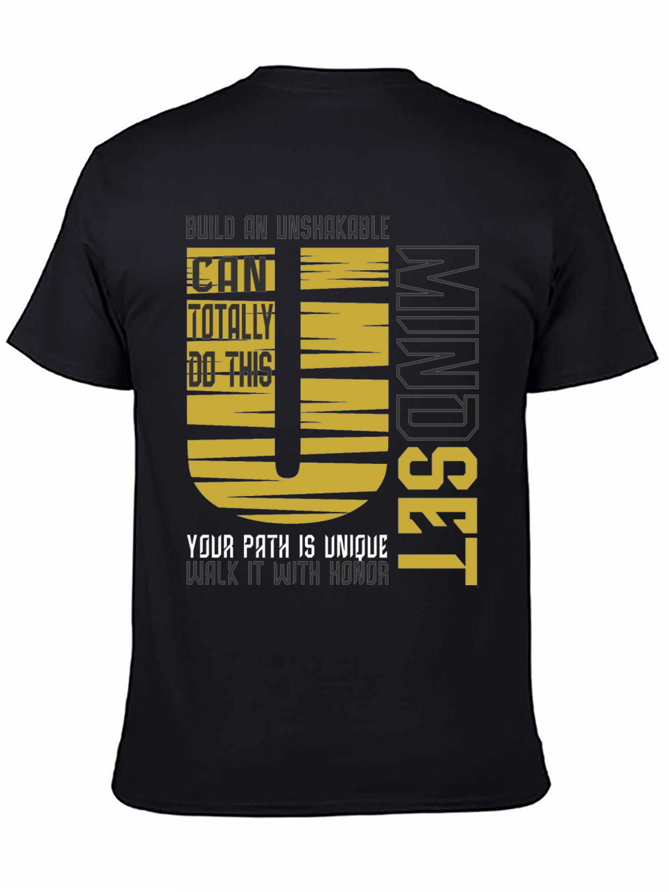 Unshakable Mindset Graphic Tee - Motivational Black T-Shirt