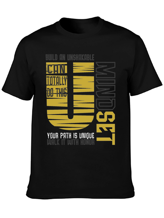 Unshakable Mindset Graphic Tee - Motivational Black T-Shirt