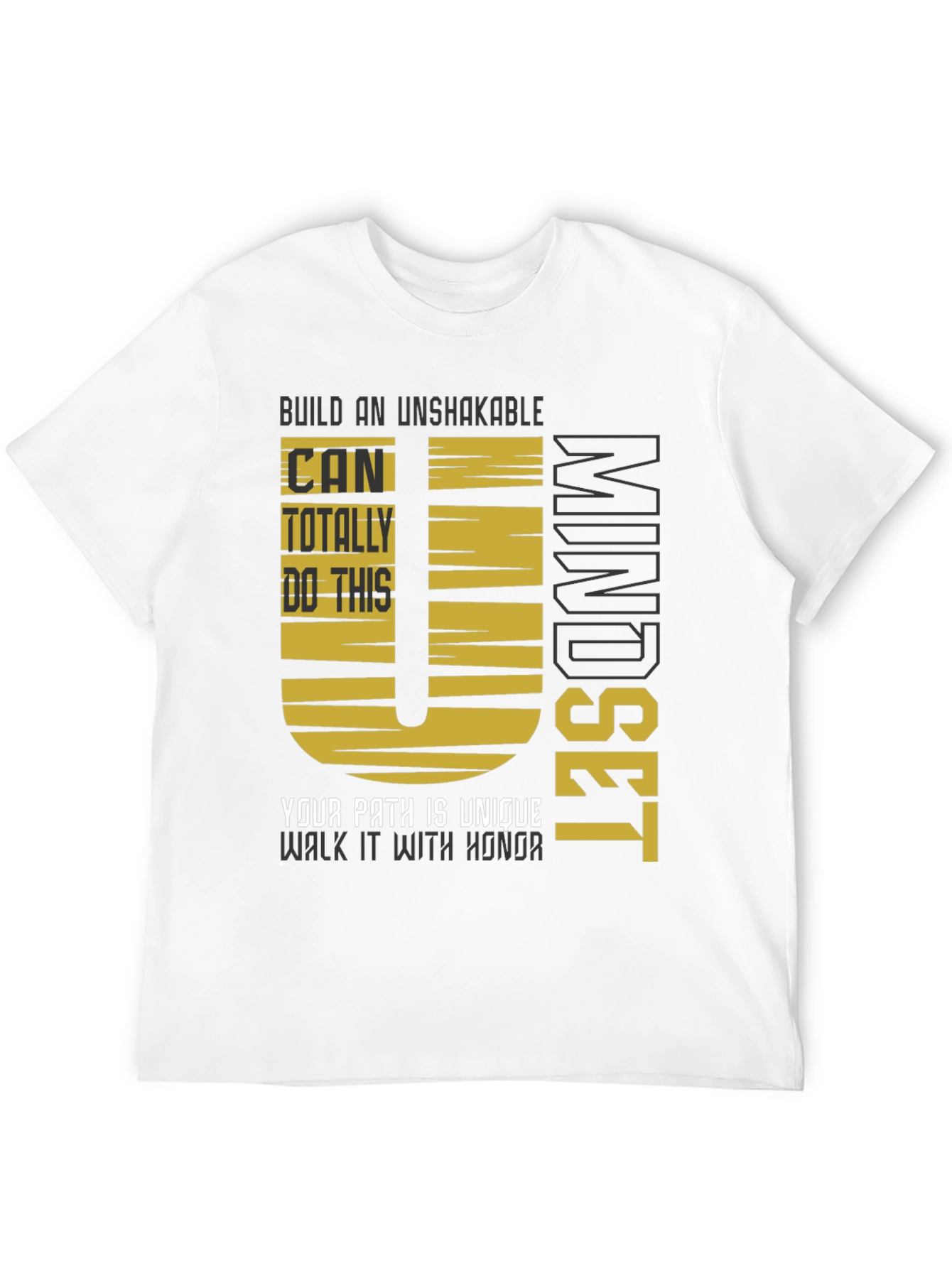 Unshakable Mindset Graphic Tee - Motivational Black T-Shirt