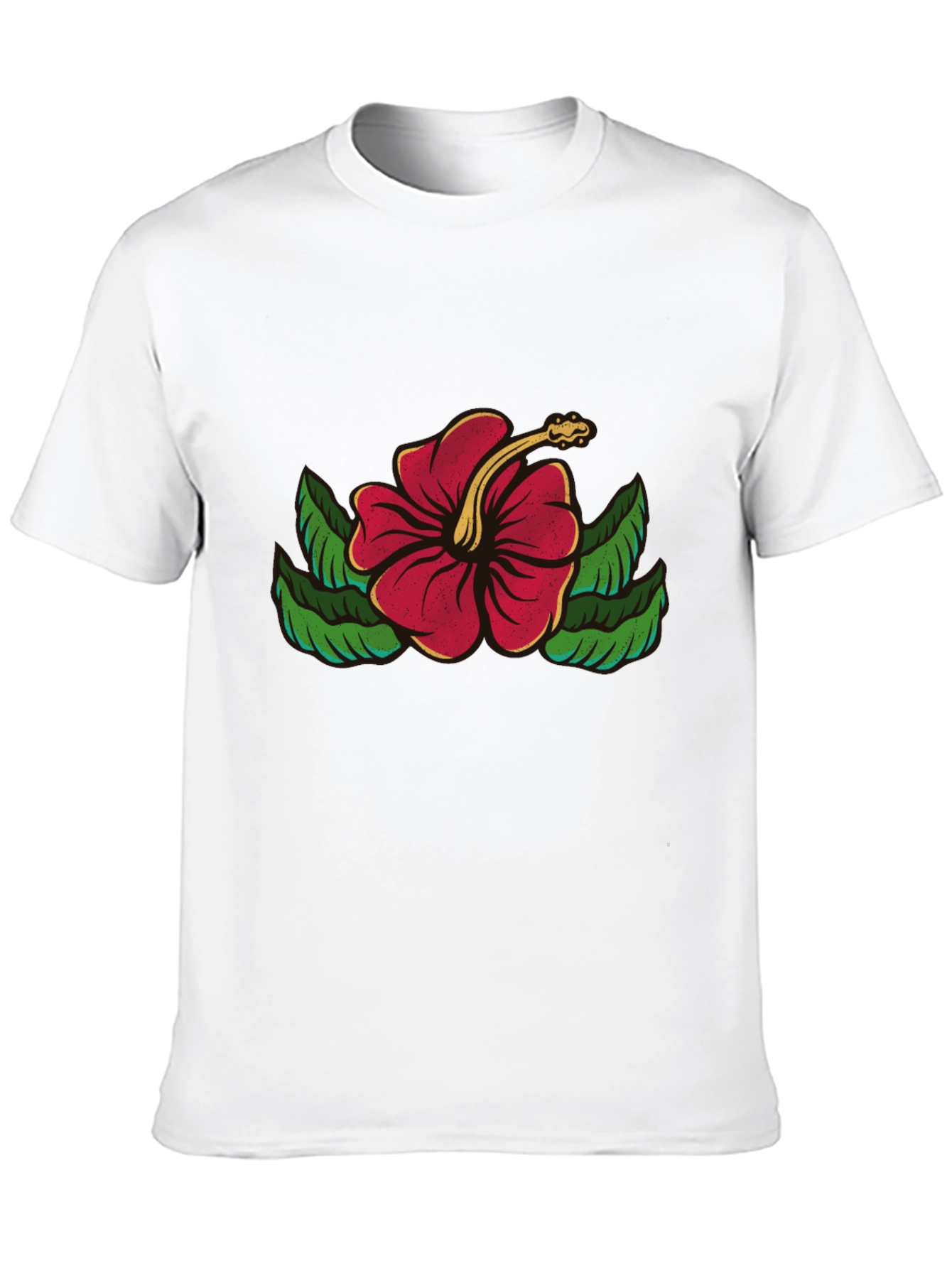 Hibiscus Flower Graphic T-Shirt