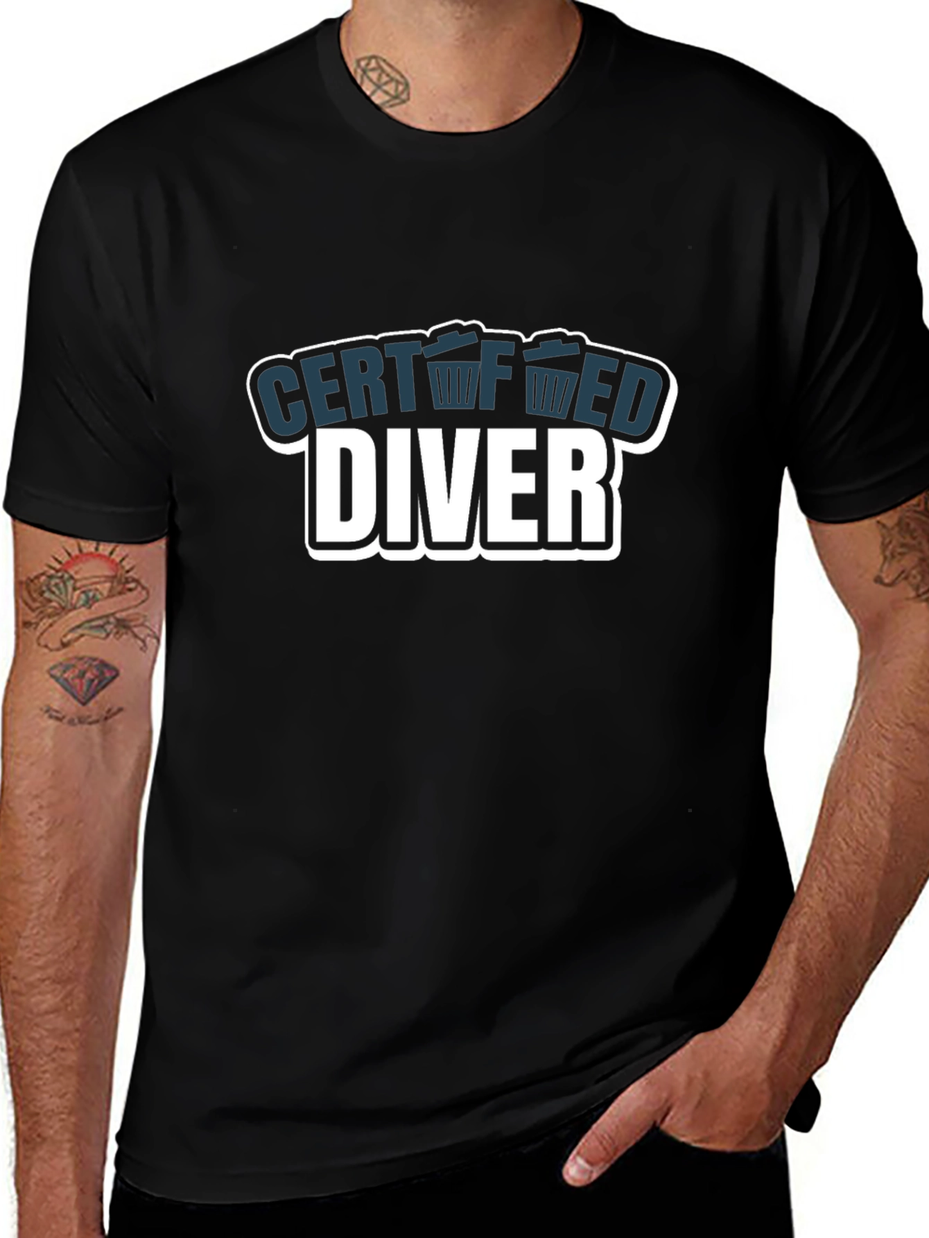 Certified Diver Black T-Shirt