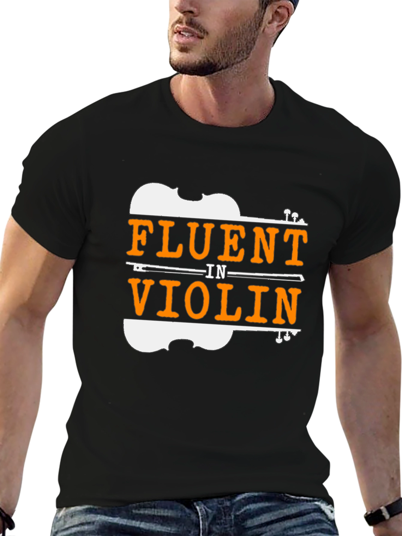 Fluent In Violin Black T-Shirt
