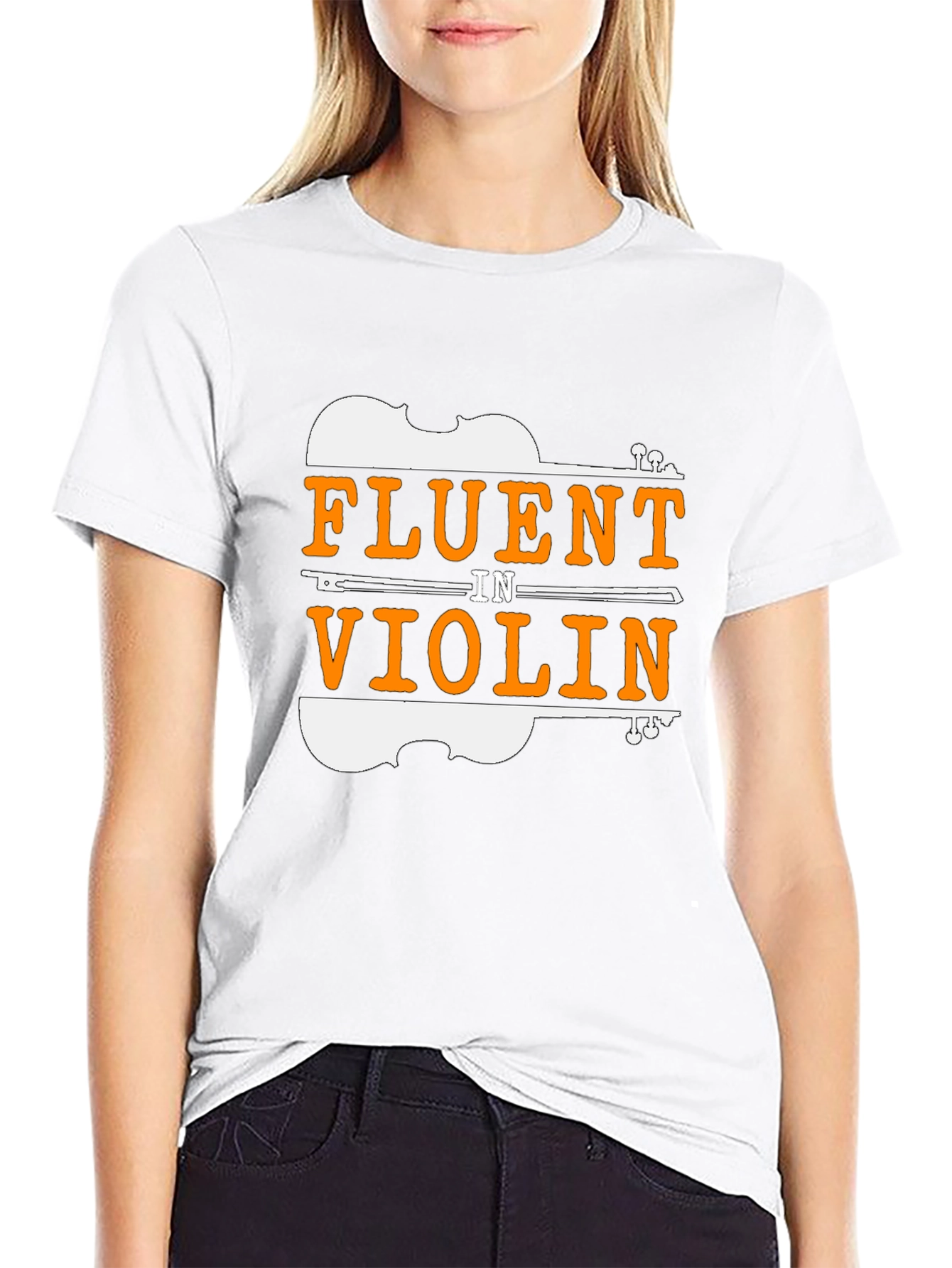 Fluent In Violin Black T-Shirt