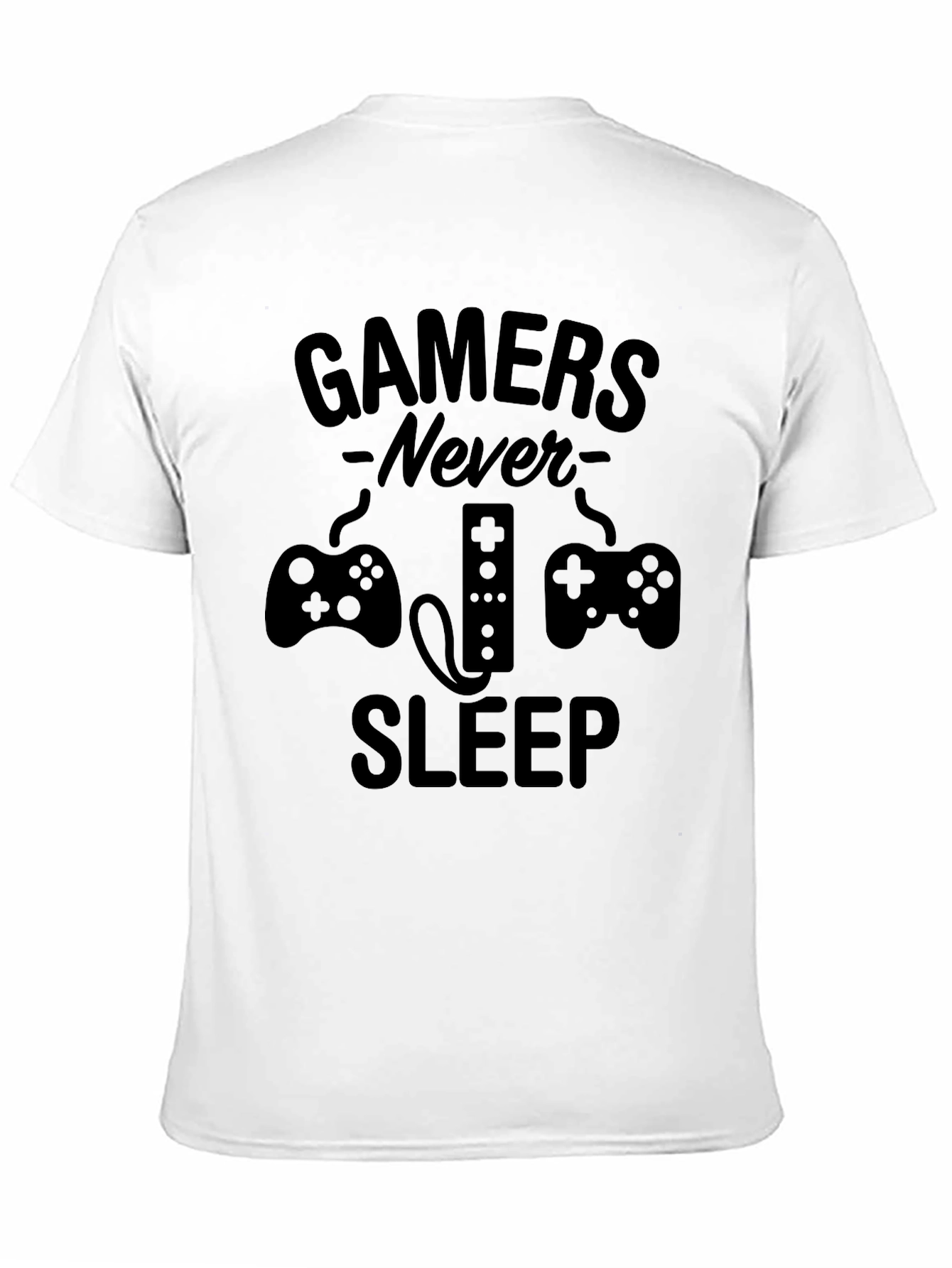 Gamers Never Sleep Black T-Shirt