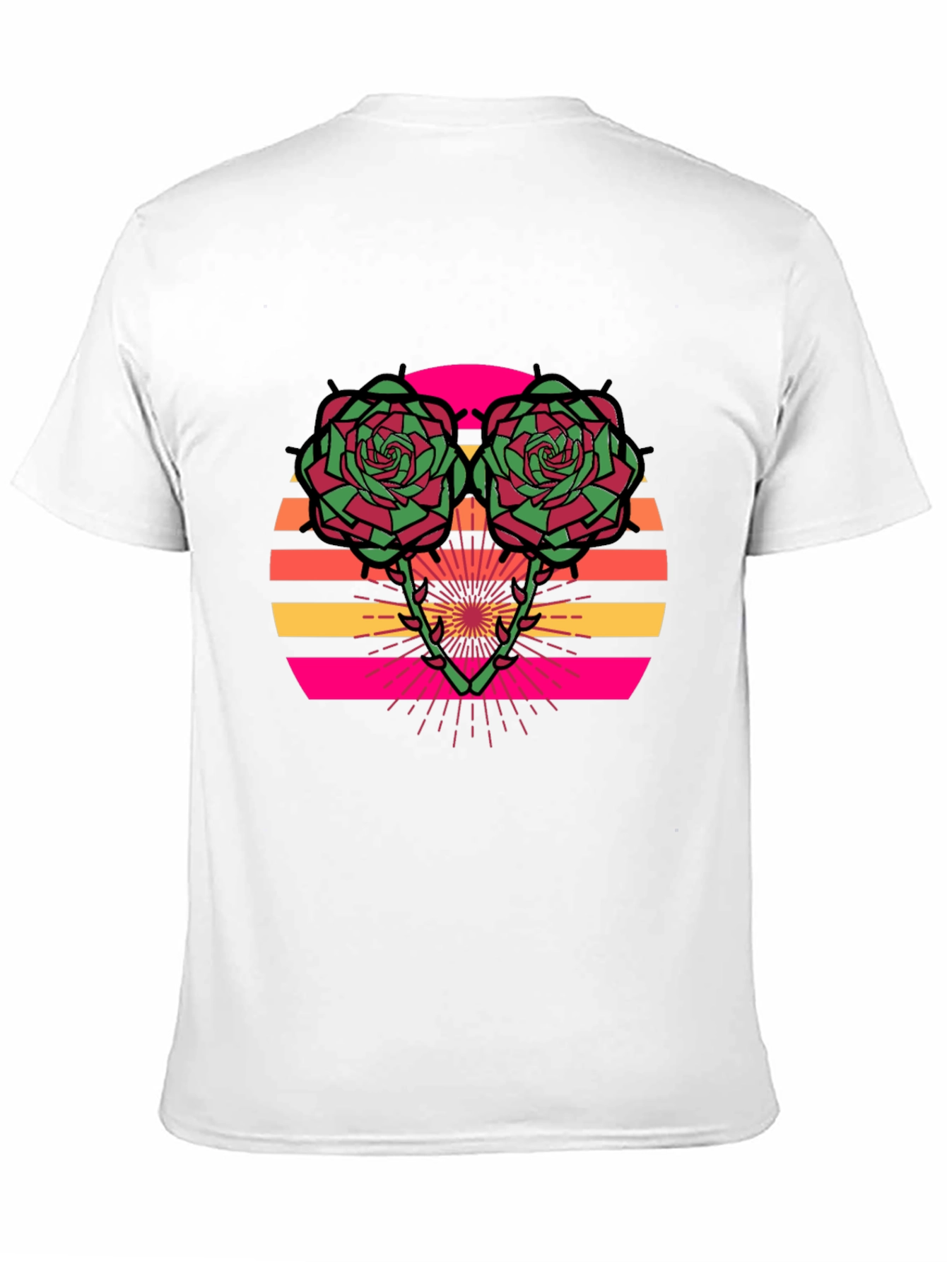 Retro Rose Sunset T-Shirt
