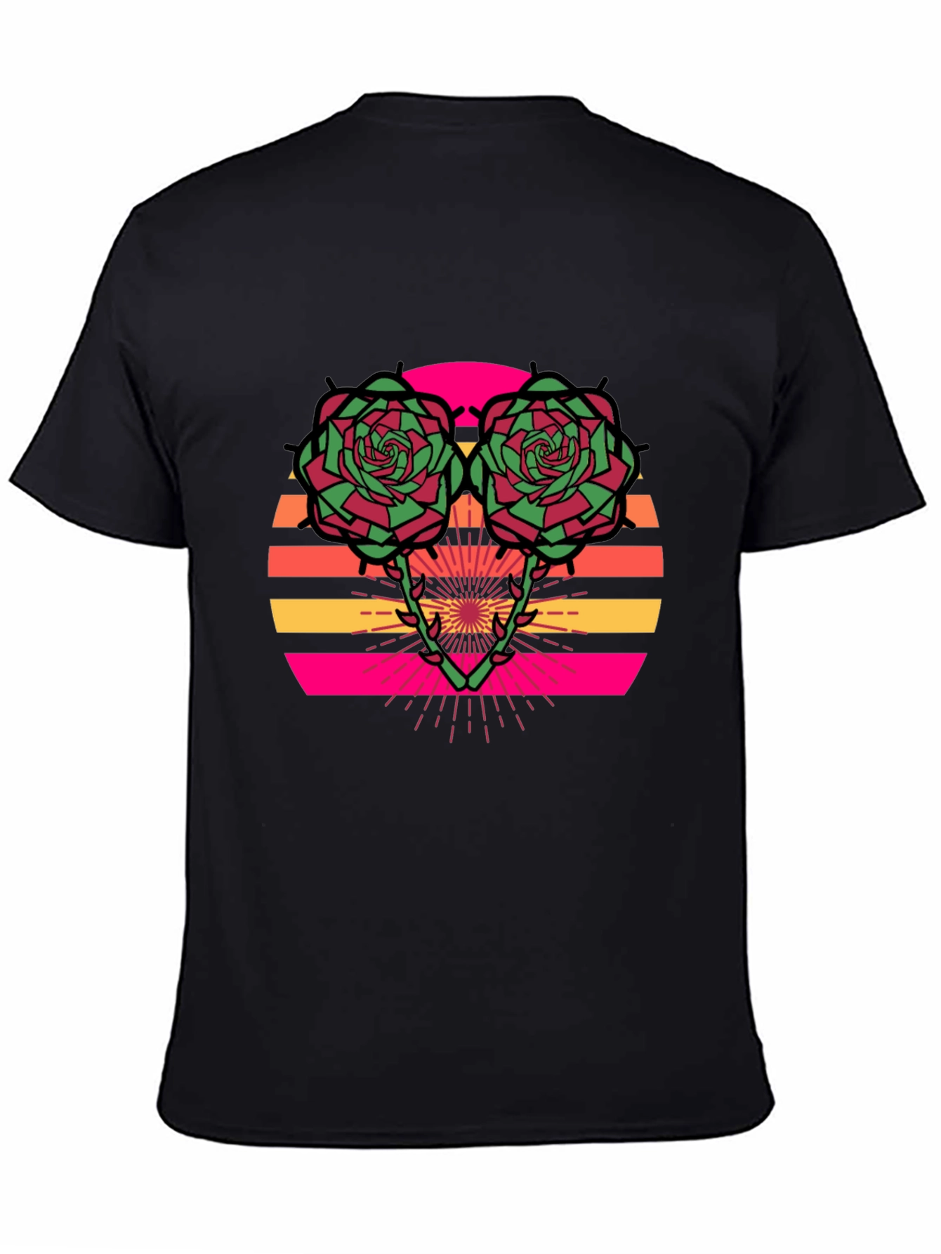 Retro Rose Sunset T-Shirt