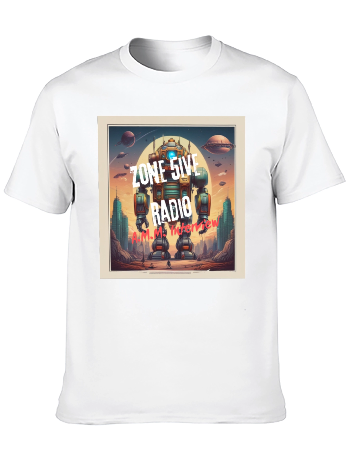 Zone 5ive Radio Robot T-Shirt