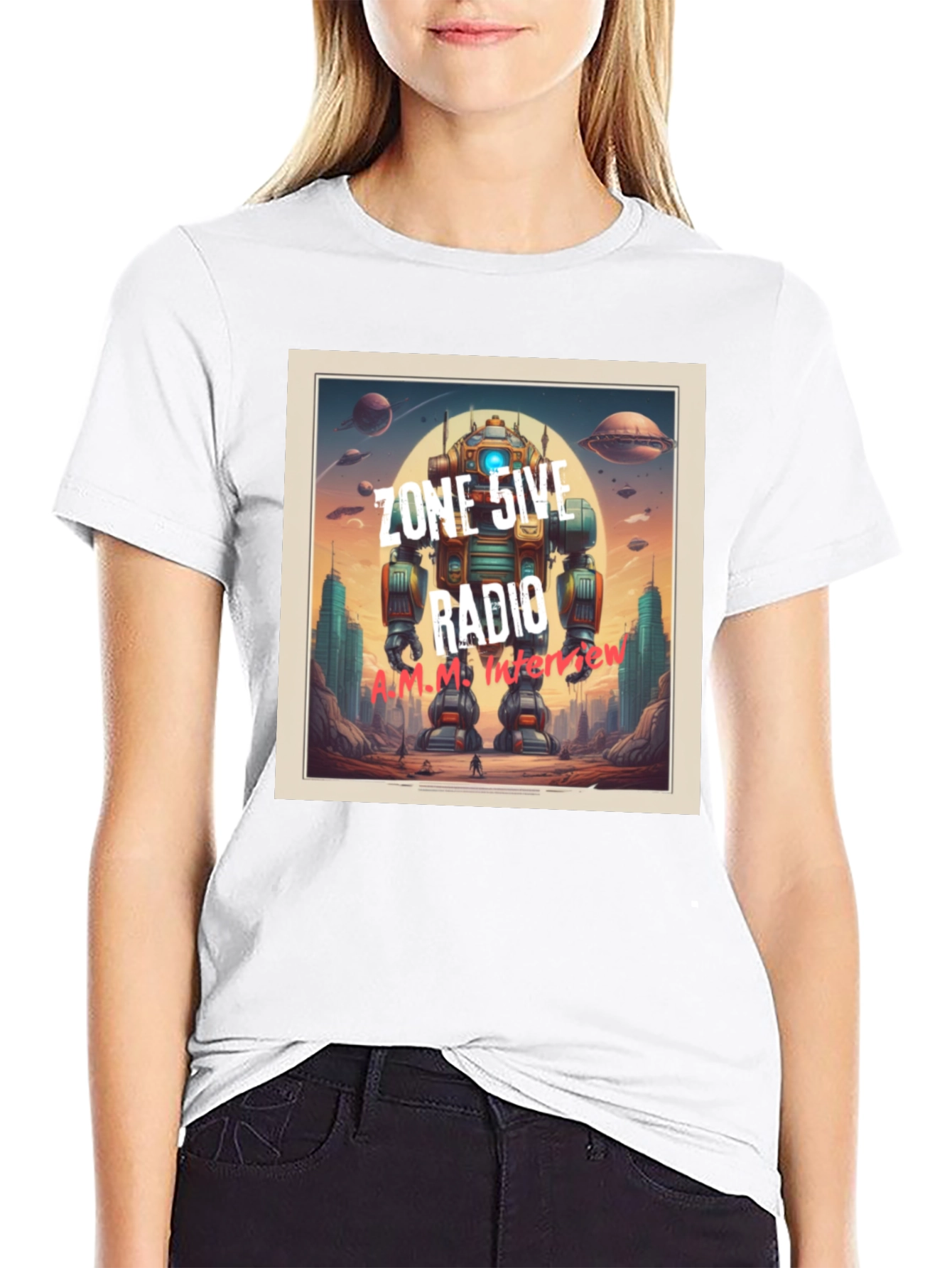 Zone 5ive Radio Robot T-Shirt