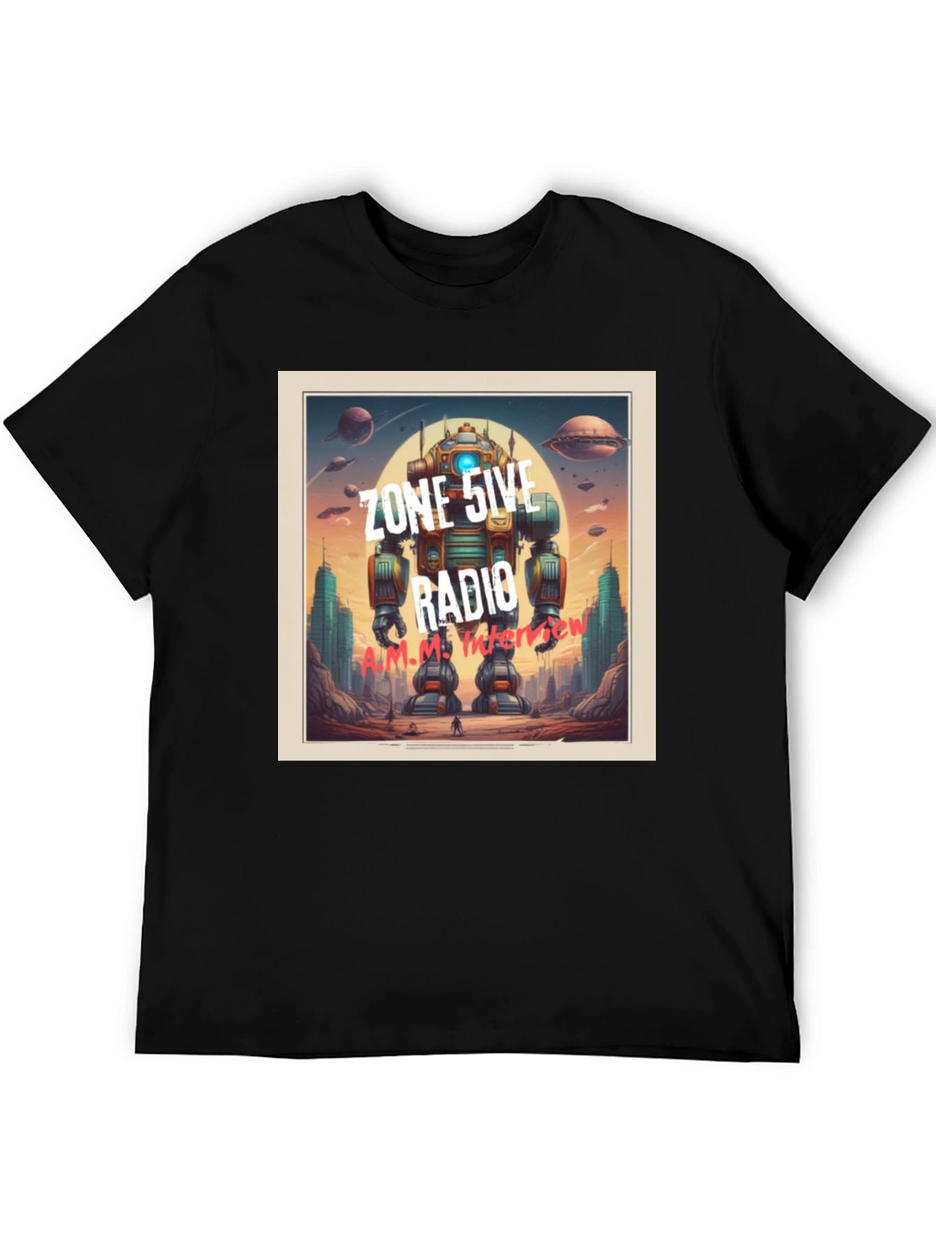 Zone 5ive Radio Robot T-Shirt