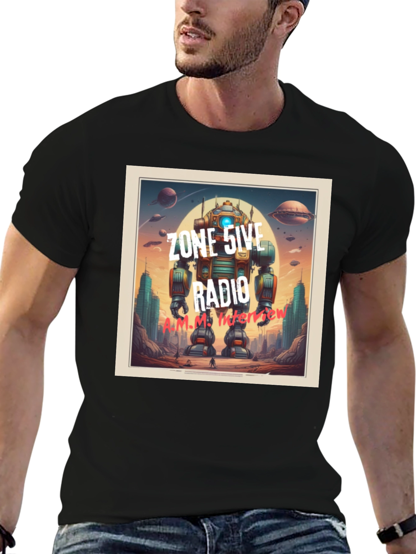 Zone 5ive Radio Robot T-Shirt