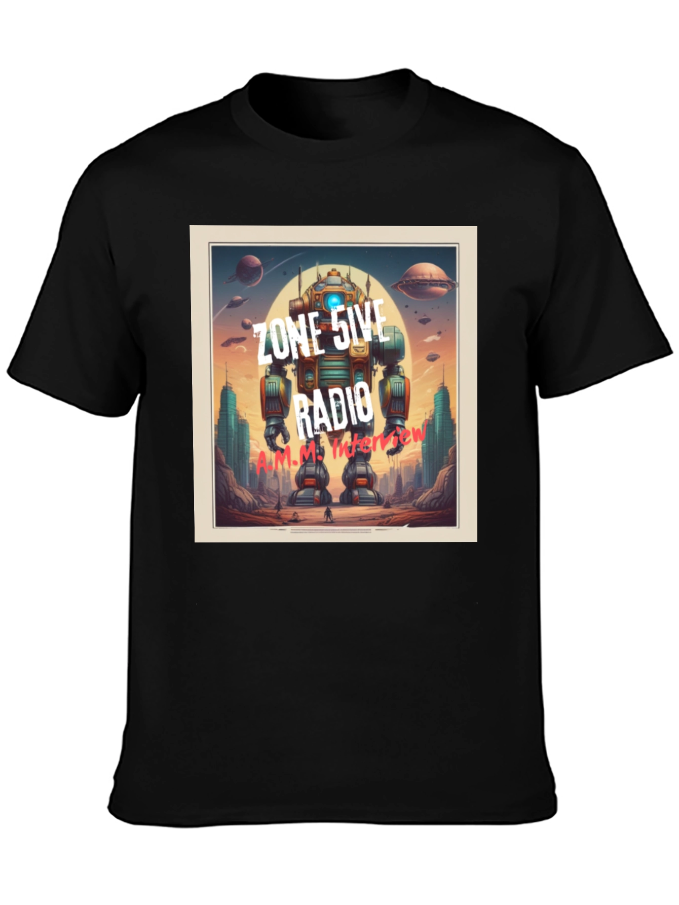 Zone 5ive Radio Robot T-Shirt